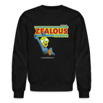 Zealous Zombie Character Comfort Adult Crewneck Sweatshirt - black