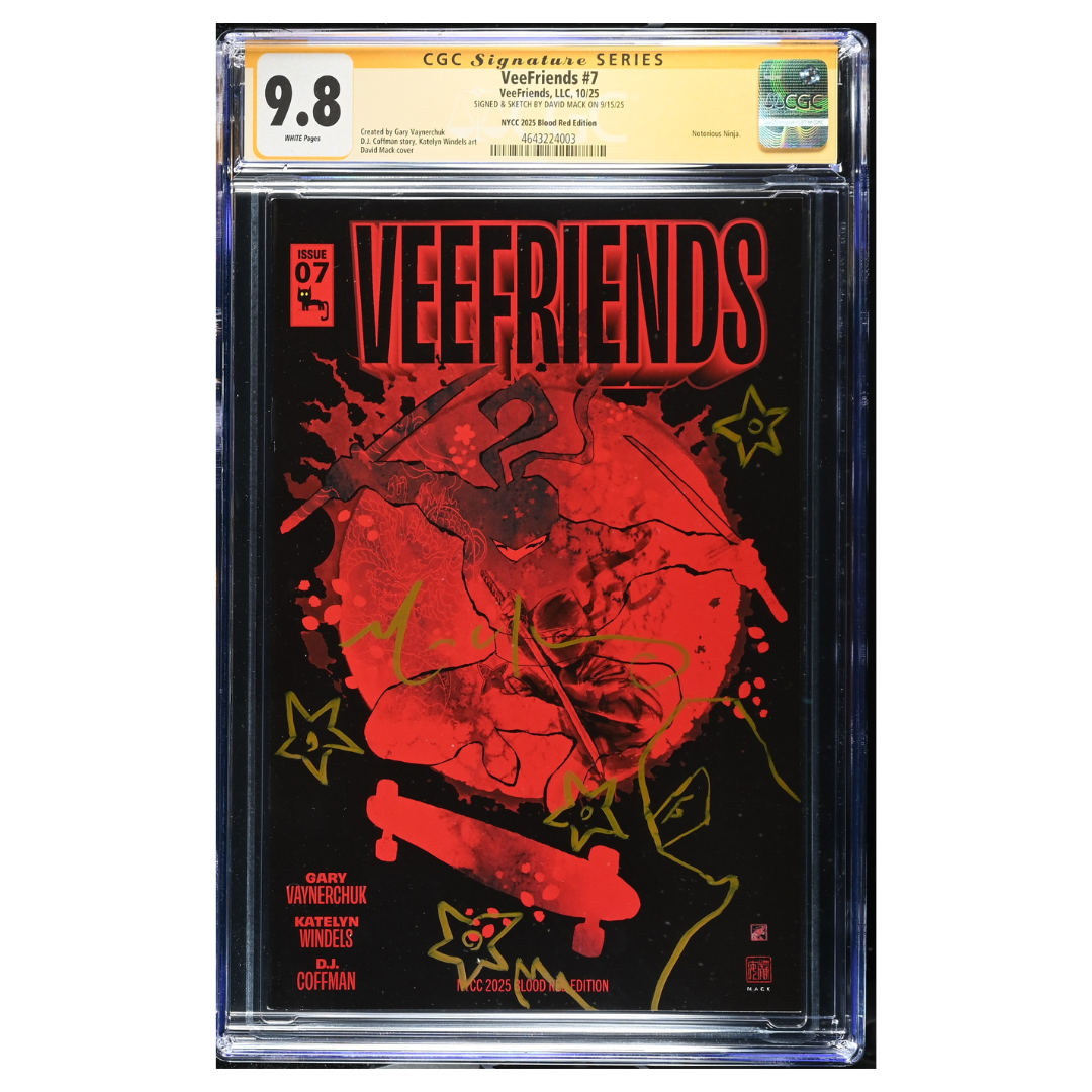 VeeFriends Comic Book #7: Notorious Ninja – Blood Red Variant (CGC Graded, David Mack Box) - Holder Claim