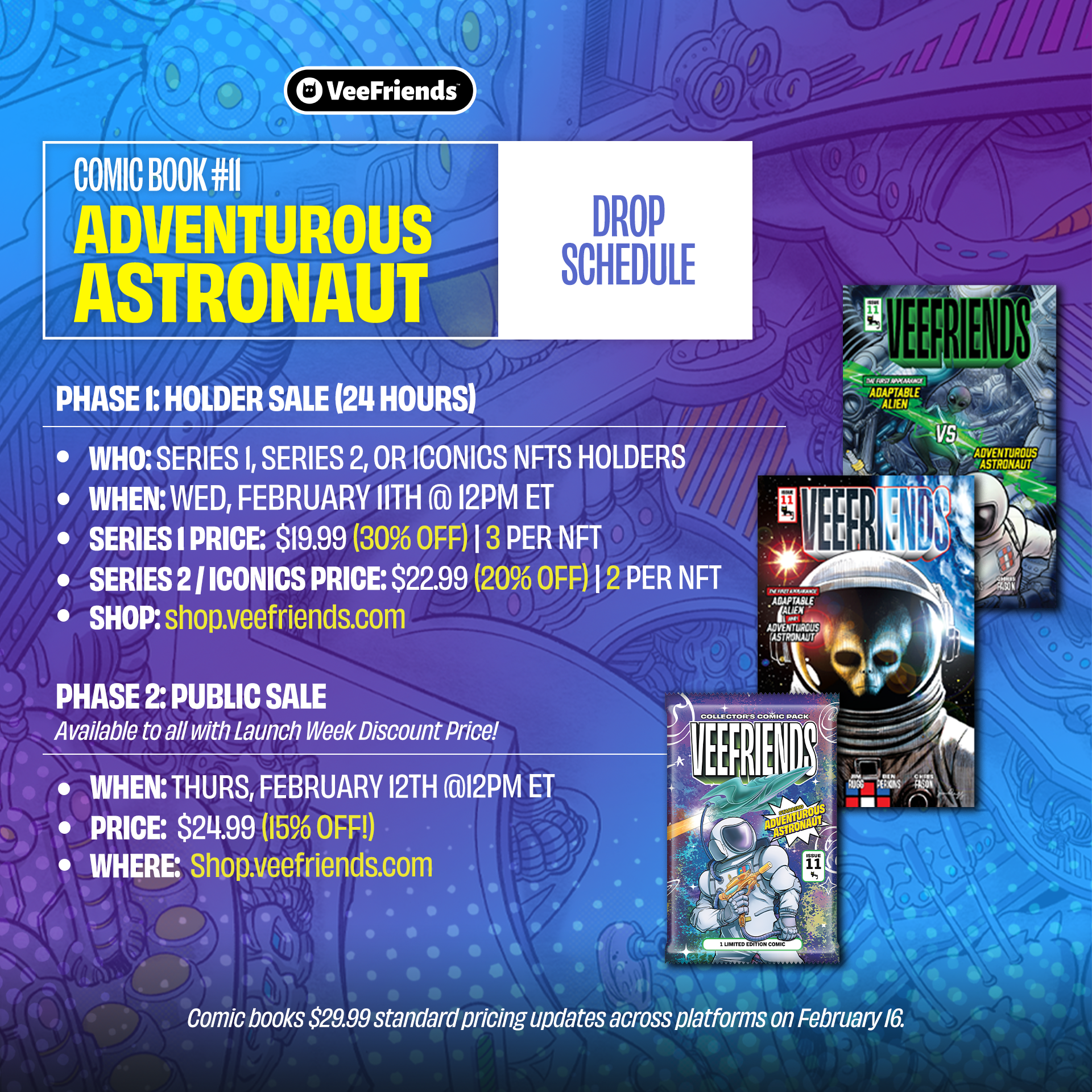 VeeFriends Comic Book #11: Adventurous Astronaut (Sealed Pack)