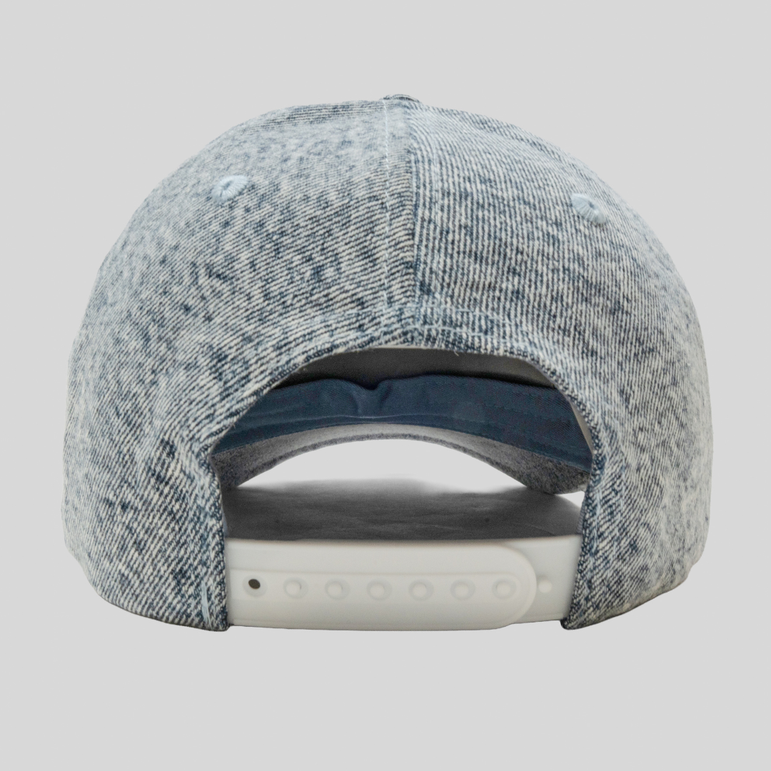 "Dialed In" Dog Cap in Stone Washed Denim