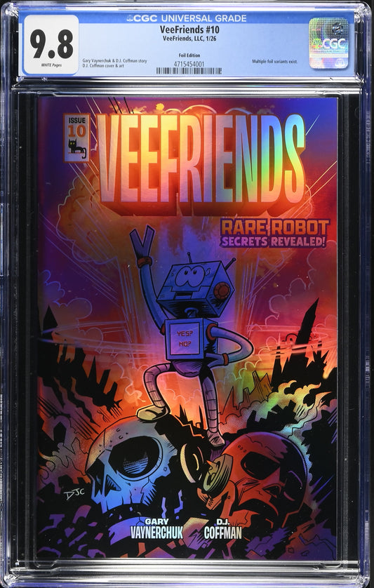 CGC Slab - 2026 VeeFriends #10 Rare Robot Holofoil /99 [9.8] front