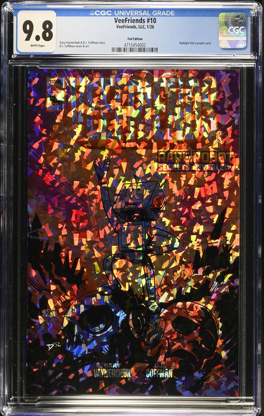 CGC Slab - 2026 VeeFriends #10 Rare Robot Cracked Ice /199 [9.8] front