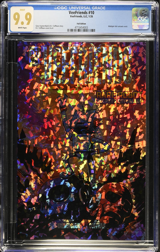 CGC Slab - 2026 VeeFriends #10 Rare Robot Cracked Ice /199 [9.9] front
