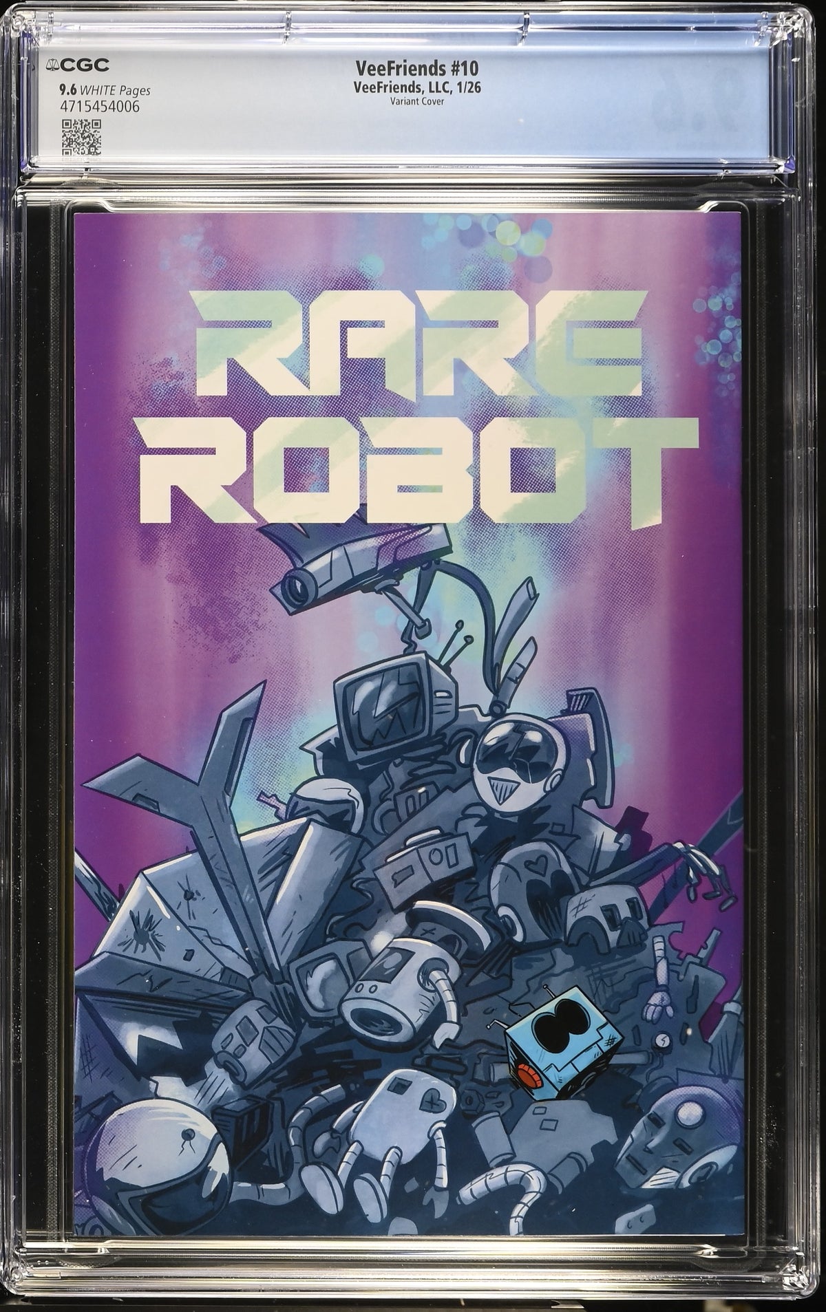 CGC Slab - 2026 VeeFriends #10 Rare Robot Cover B, Happy [9.6] back