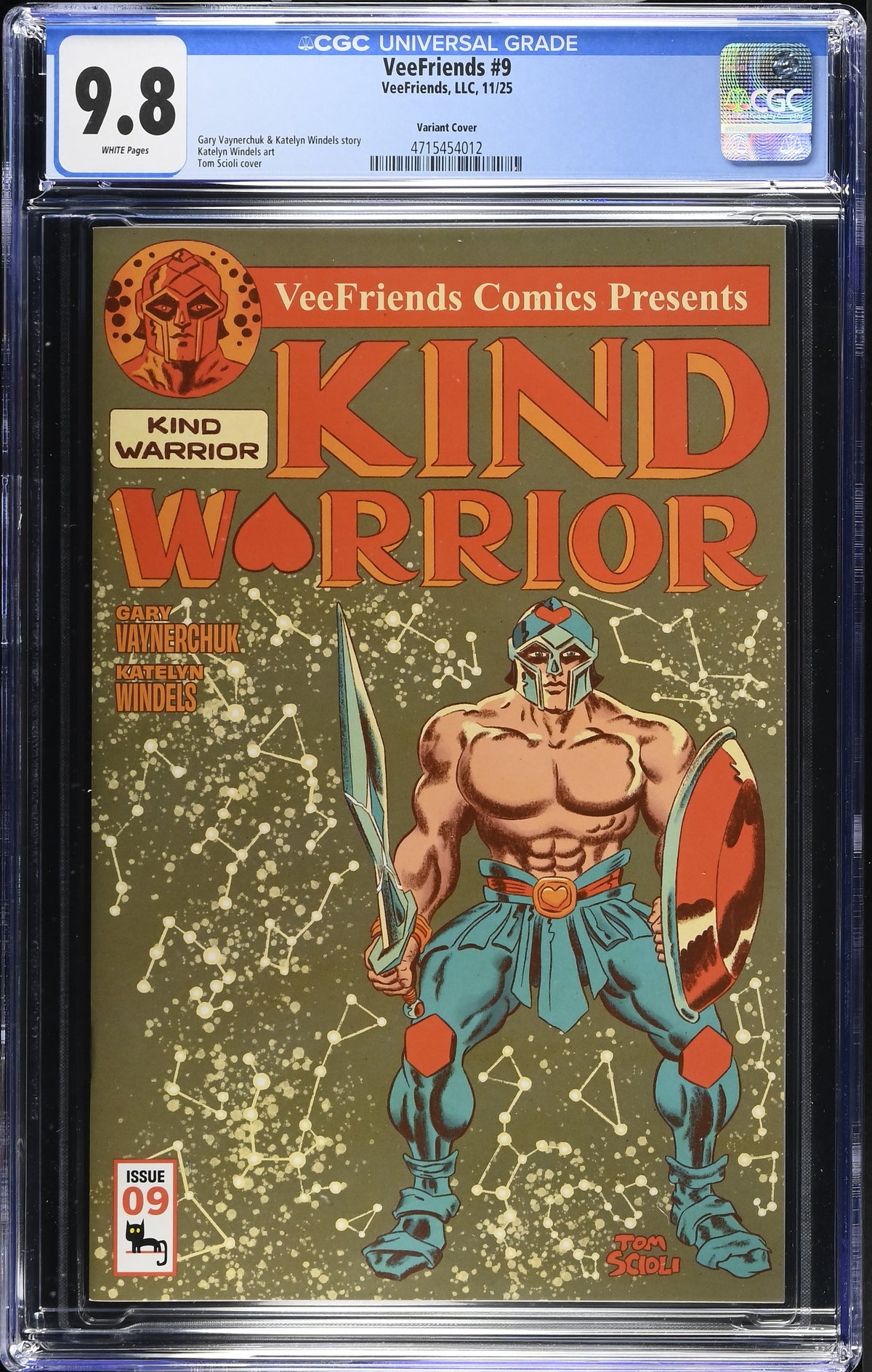 CGC Slab - 2025 VeeFriends #9 Kind Warrior Cover B [9.8] front