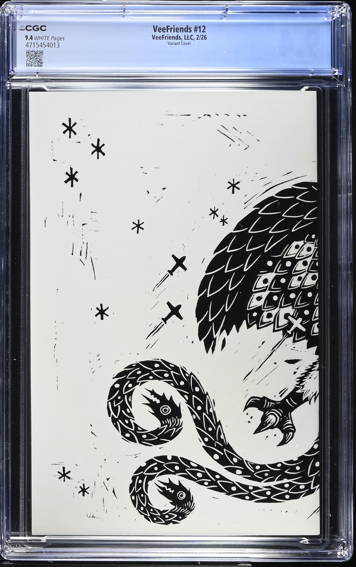 Back of VeeFriends Issue #12: Mindful Minokawa, CGC 9.4, certification 4715454013