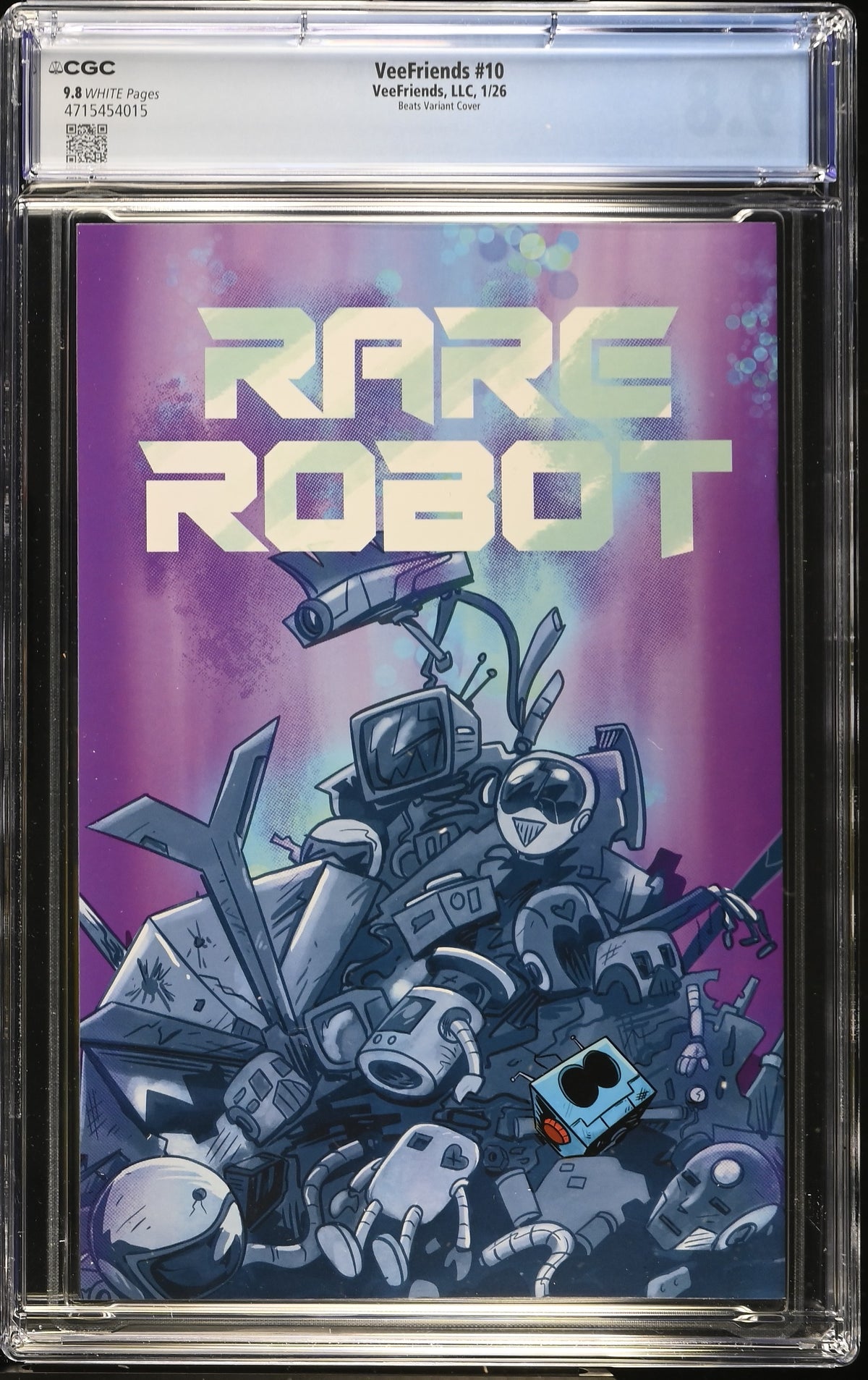 CGC Slab - 2026 VeeFriends #10 Rare Robot Cover B, Mad [9.8] back