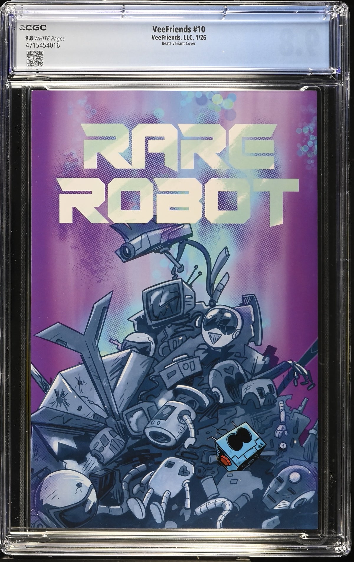 CGC Slab - 2026 VeeFriends #10 Rare Robot Cover B, Mad [9.8] back