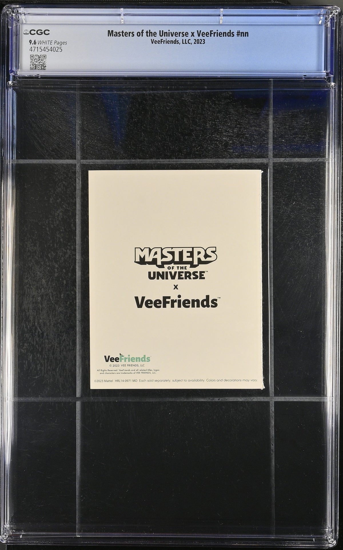 Back of Masters of the Universe x VeeFriends 32B, CGC 9.6, certification 4715454025