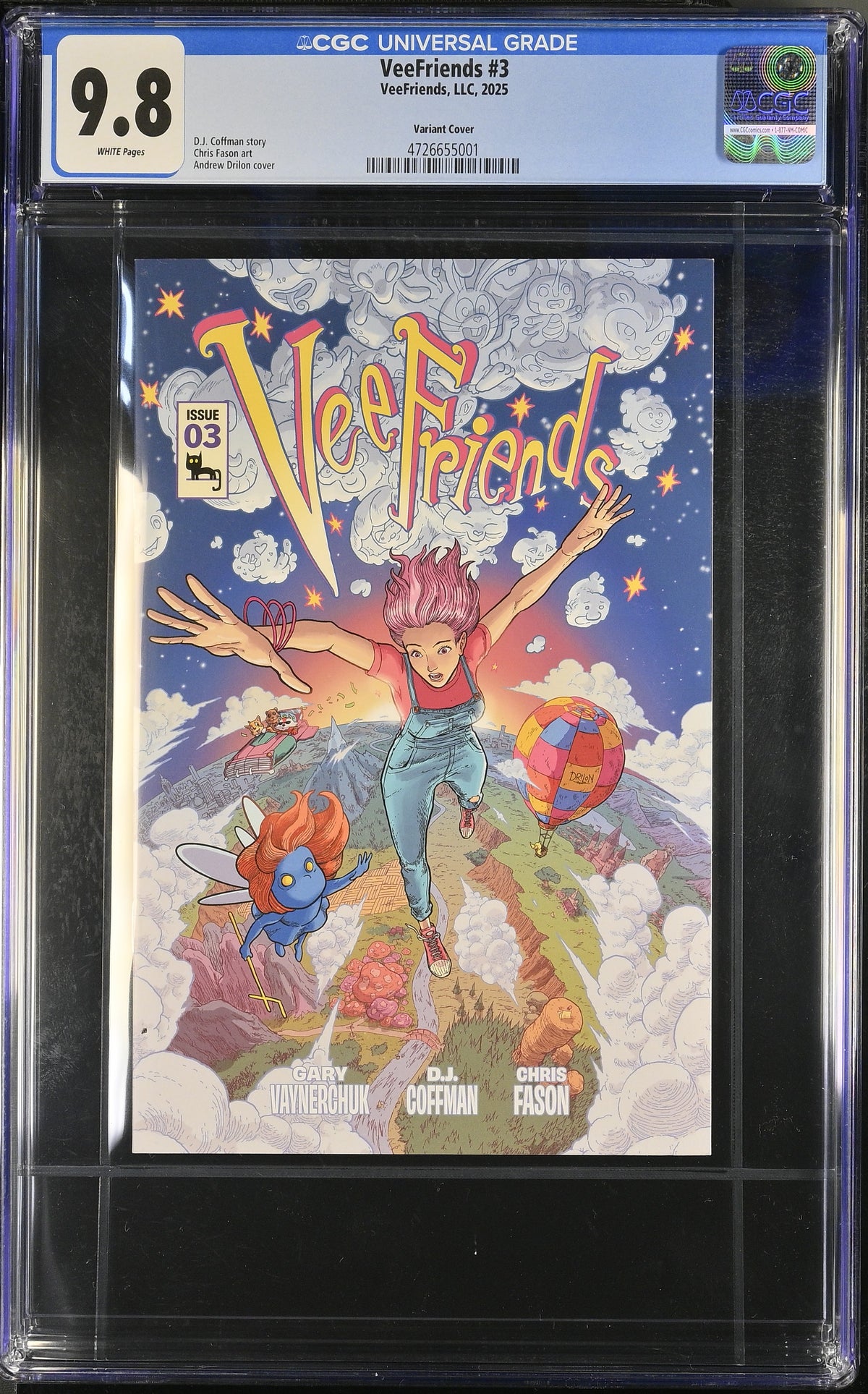 Front of VeeFriends Issue #3: World Tour, CGC 9.8, certification 4726655001