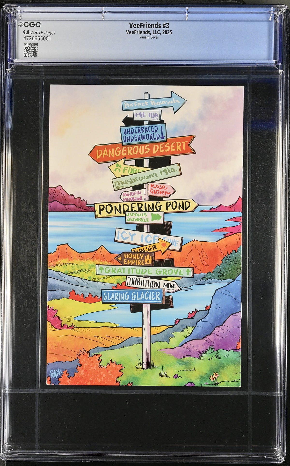 Back of VeeFriends Issue #3: World Tour, CGC 9.8, certification 4726655001
