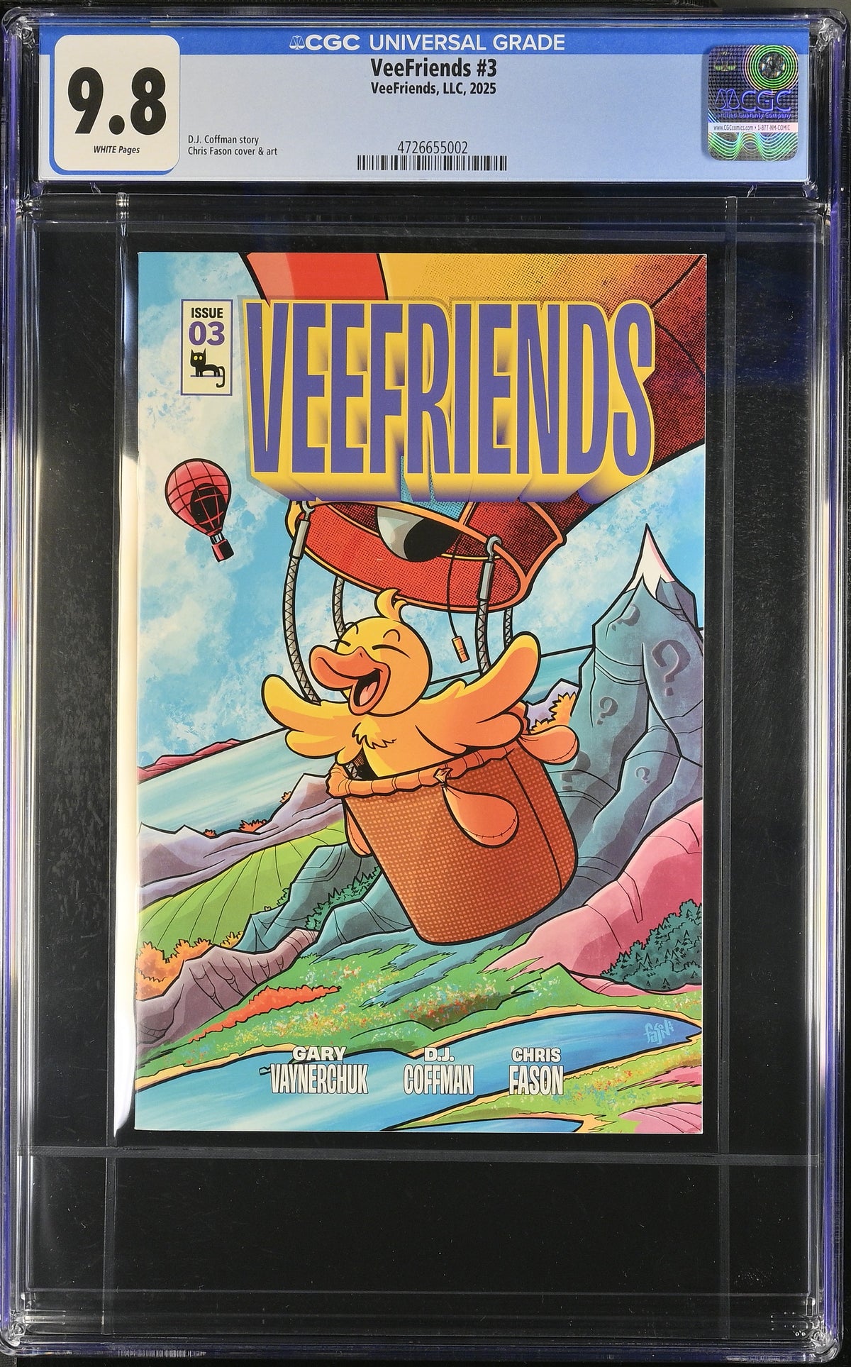 Front of VeeFriends Issue #3: World Tour, CGC 9.8, certification 4726655002