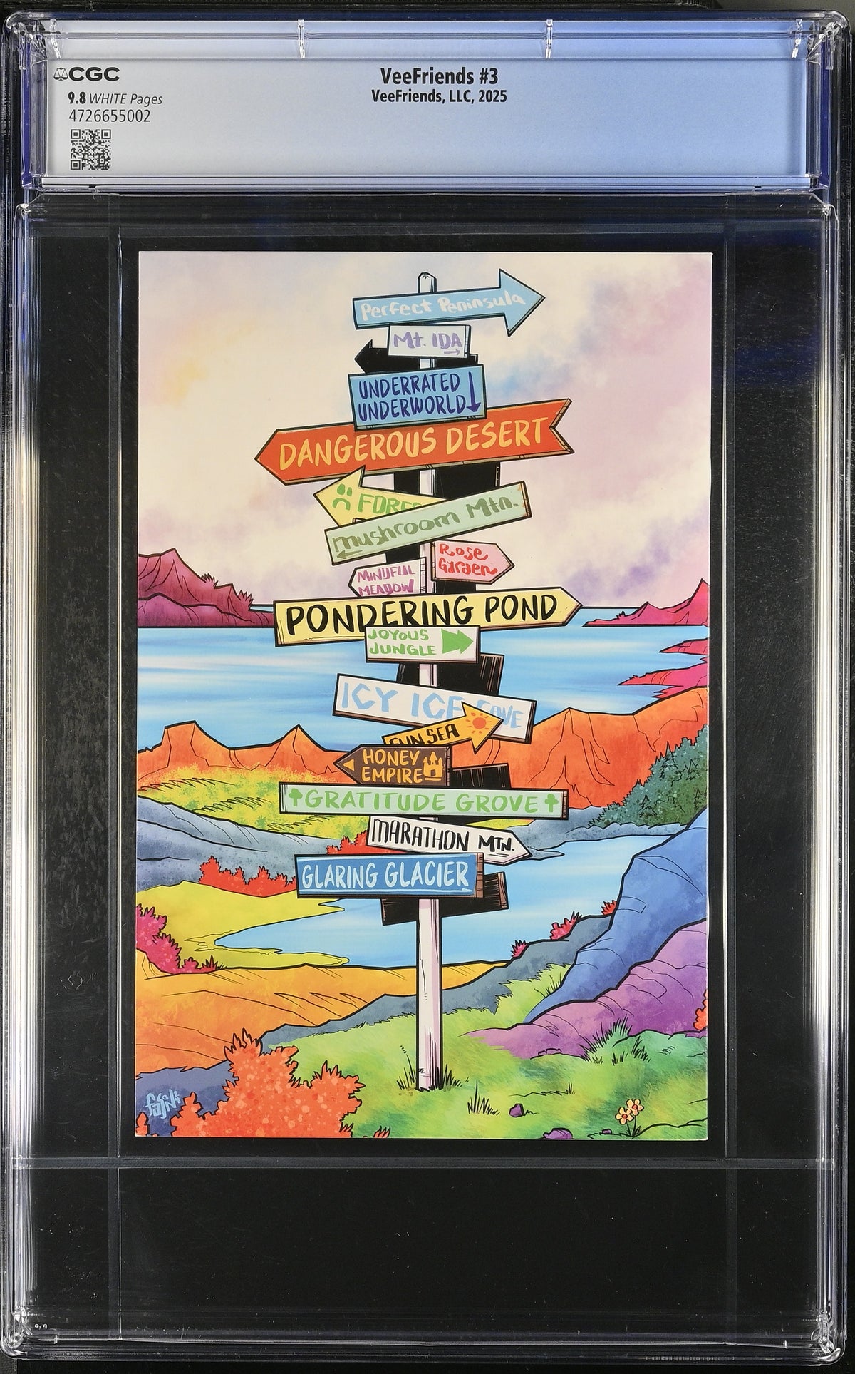 Back of VeeFriends Issue #3: World Tour, CGC 9.8, certification 4726655002