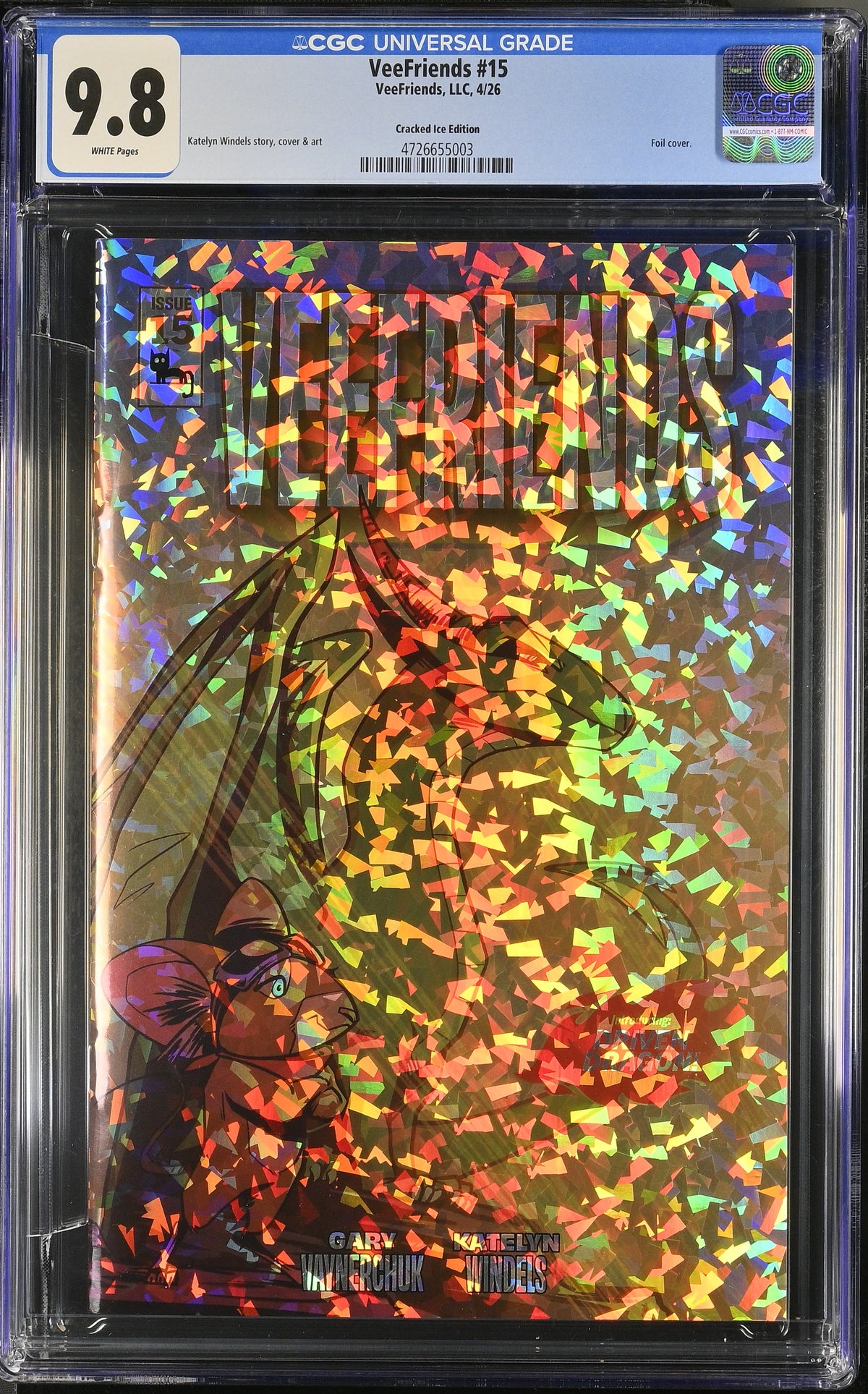 CGC Slab - 2026 VeeFriends #15 Driven Dragon Cracked Ice /199 [9.8] front