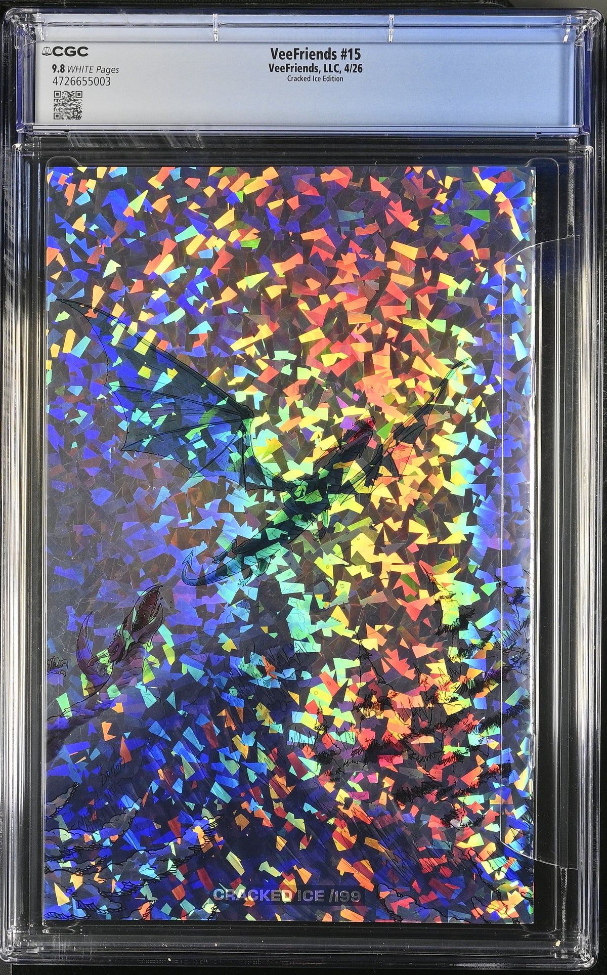 CGC Slab - 2026 VeeFriends #15 Driven Dragon Cracked Ice /199 [9.8] back