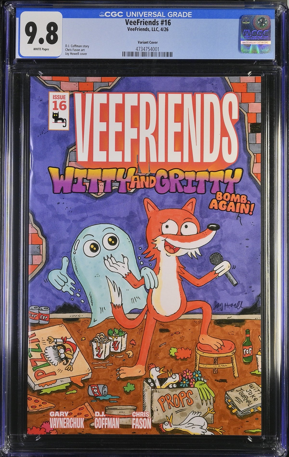 CGC Slab - 2026 VeeFriends #16 Witty & Gritty Cover B [9.8] front