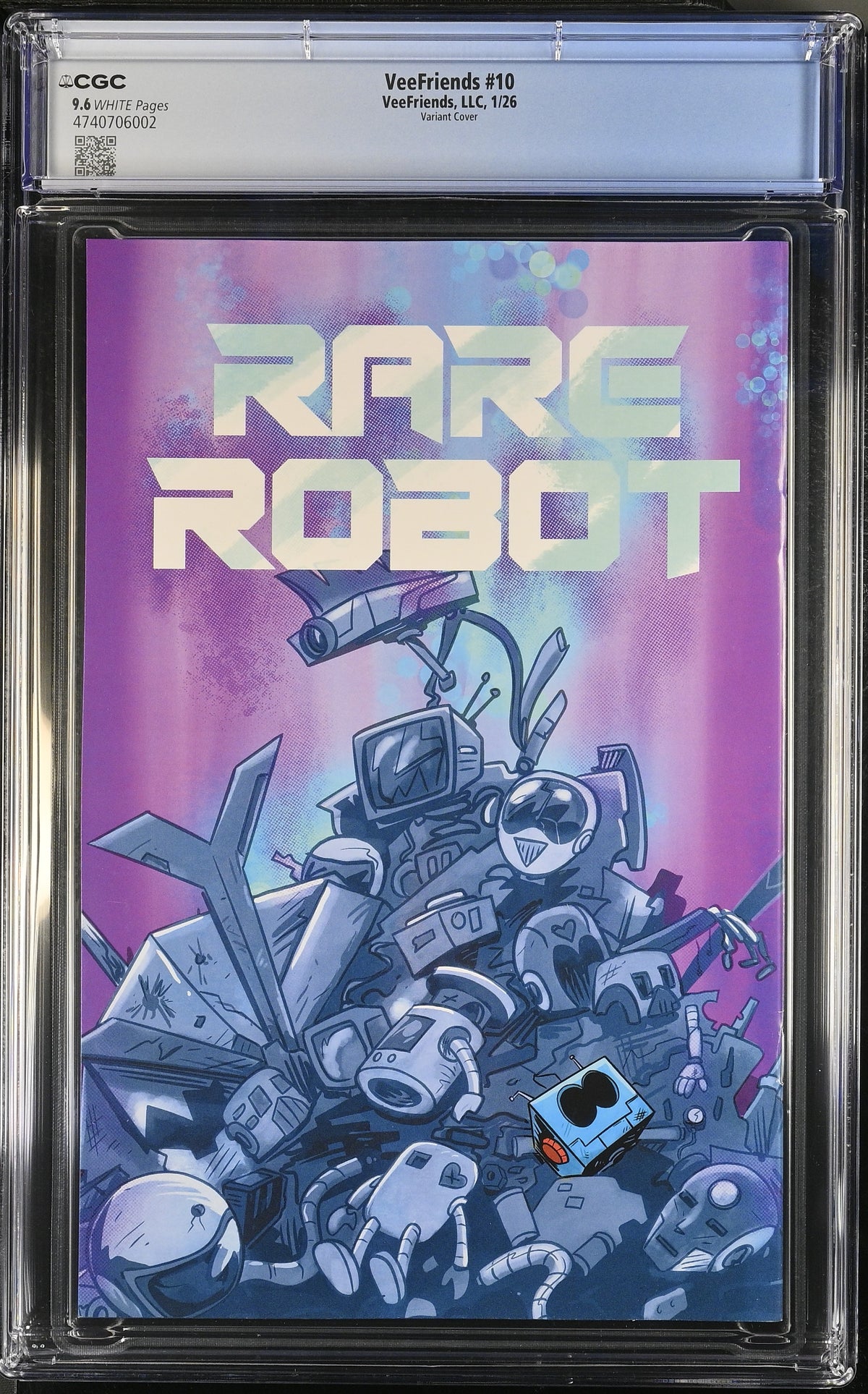 CGC Slab - 2026 VeeFriends #10 Rare Robot Cover B, Happy [9.6] back