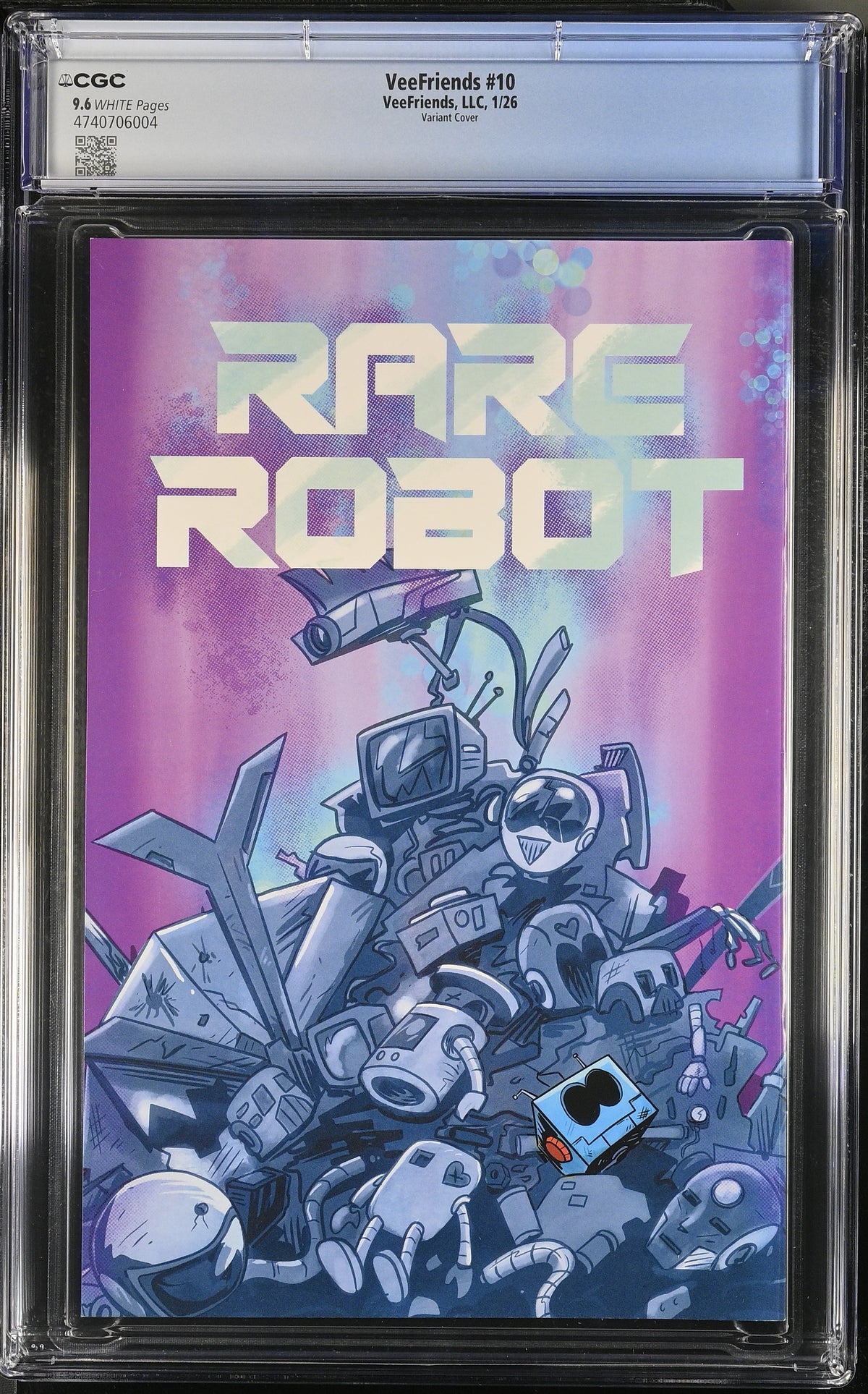 CGC Slab - 2026 VeeFriends #10 Rare Robot Cover B, Happy [9.6] back