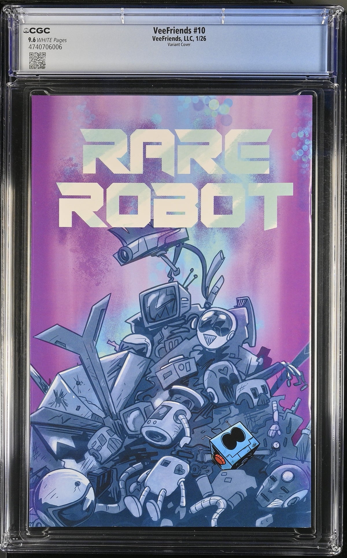 CGC Slab - 2026 VeeFriends #10 Rare Robot Cover B, Happy [9.6] back