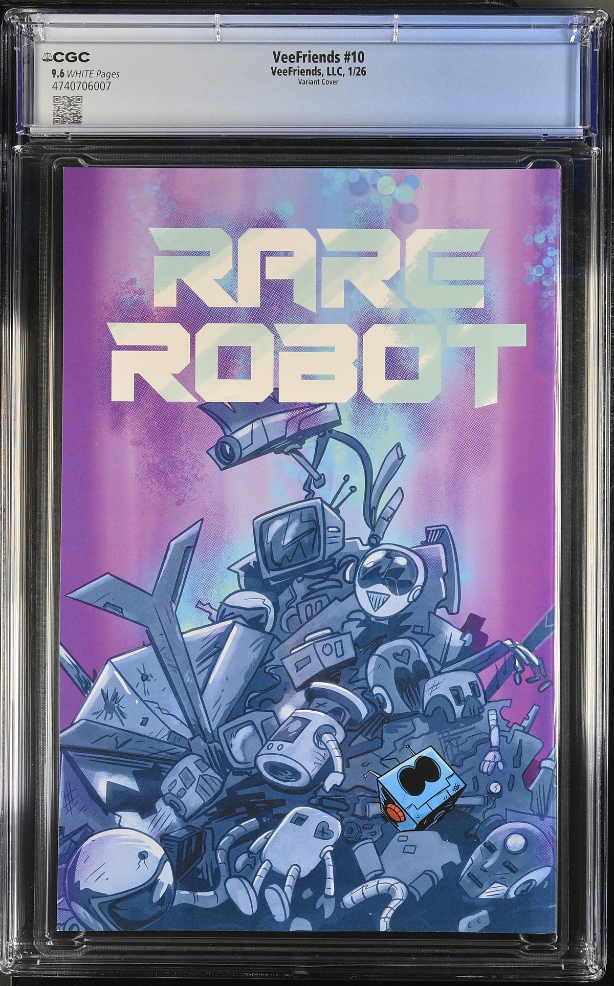 CGC Slab - 2026 VeeFriends #10 Rare Robot Cover B, Happy [9.6] back