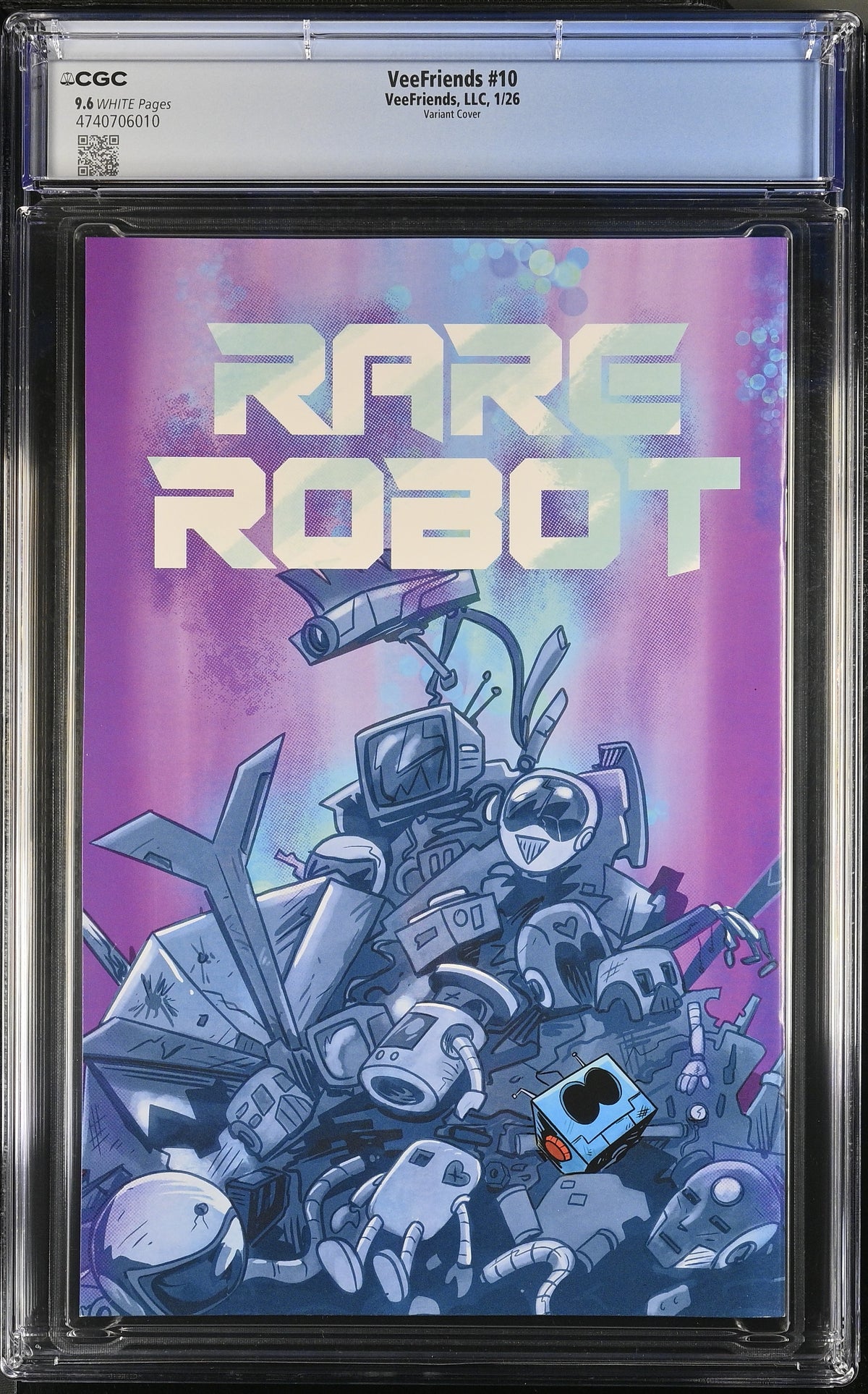 CGC Slab - 2026 VeeFriends #10 Rare Robot Cover B, Happy [9.6] back