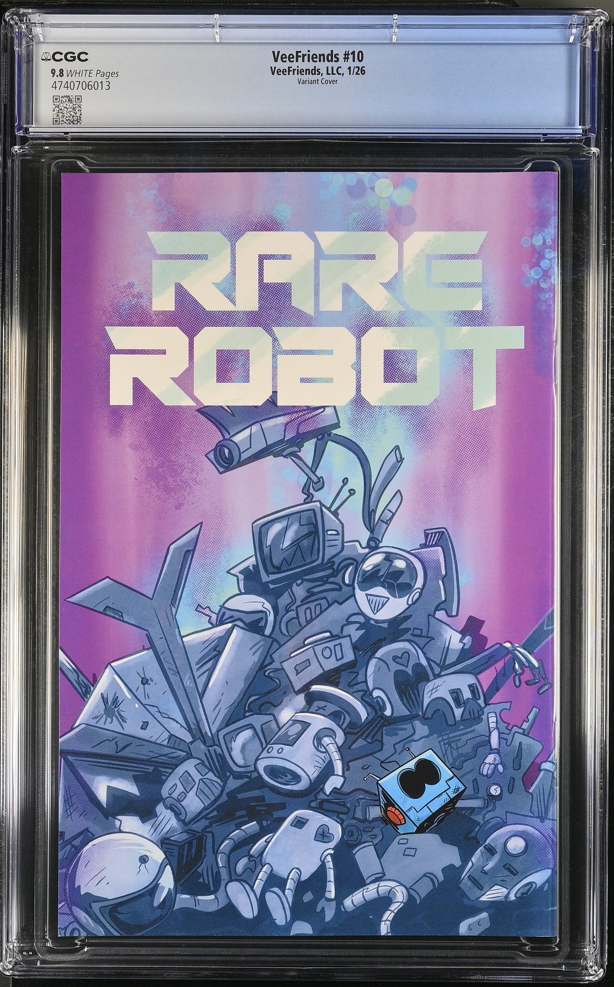 CGC Slab - 2026 VeeFriends #10 Rare Robot Cover B, Happy [9.8] back