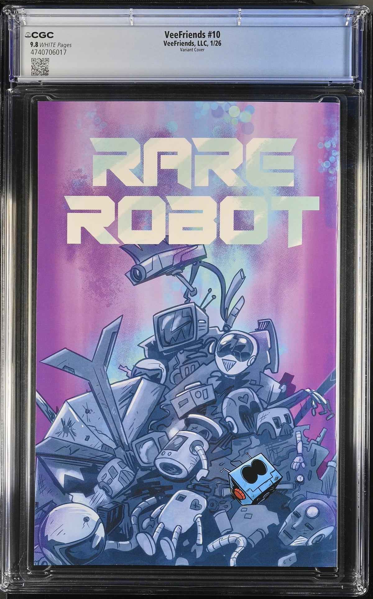 CGC Slab - 2026 VeeFriends #10 Rare Robot Cover B, Happy [9.8] back