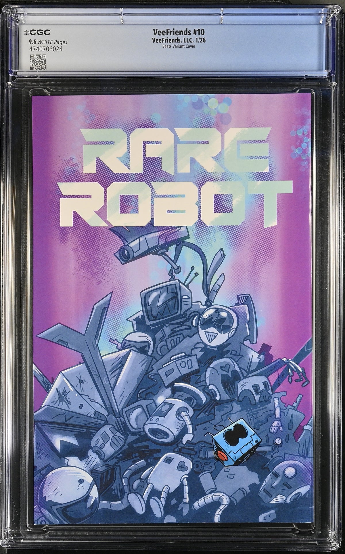 CGC Slab - 2026 VeeFriends #10 Rare Robot Cover B, Mad [9.6] back
