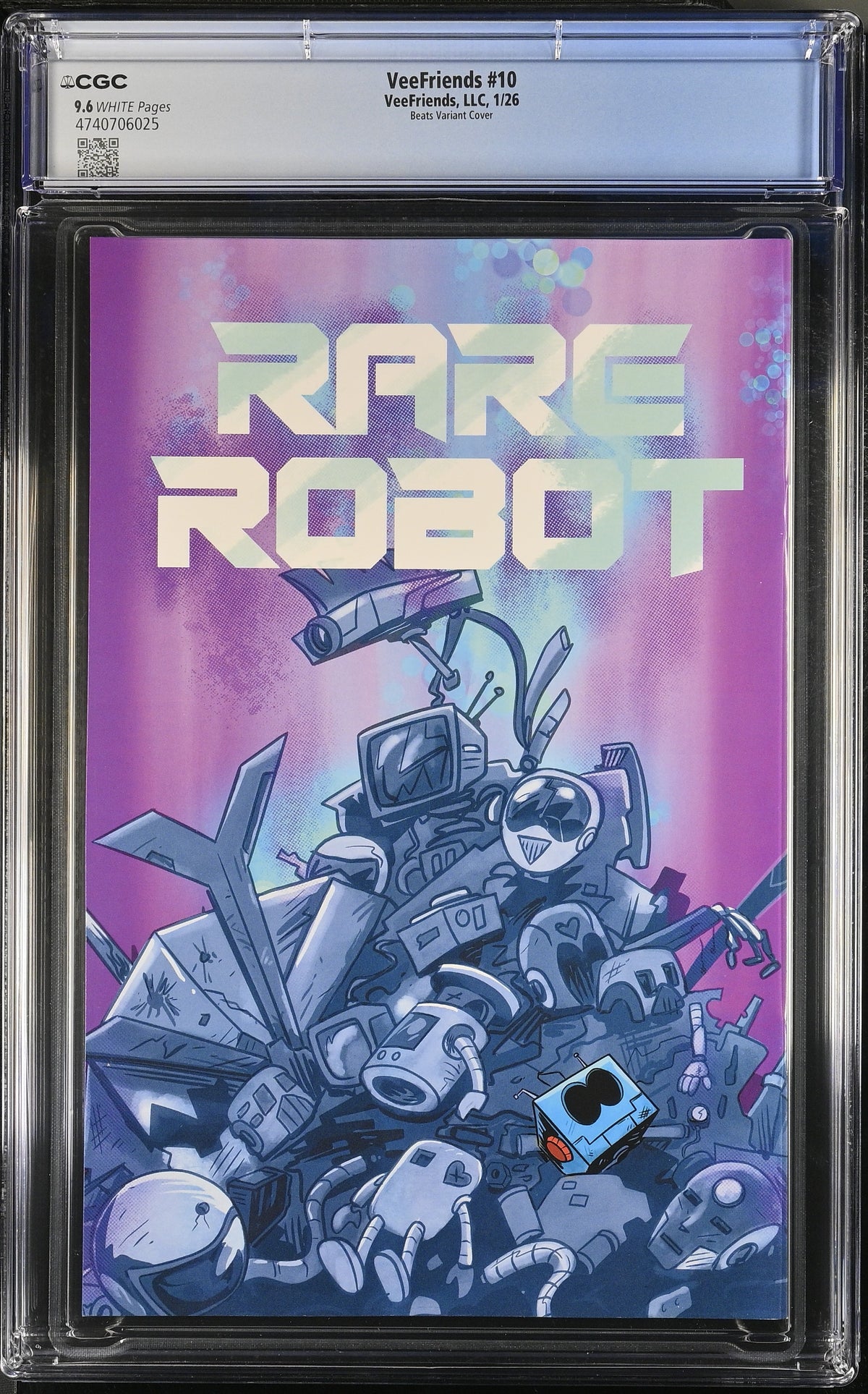 CGC Slab - 2026 VeeFriends #10 Rare Robot Cover B, Mad [9.6] back