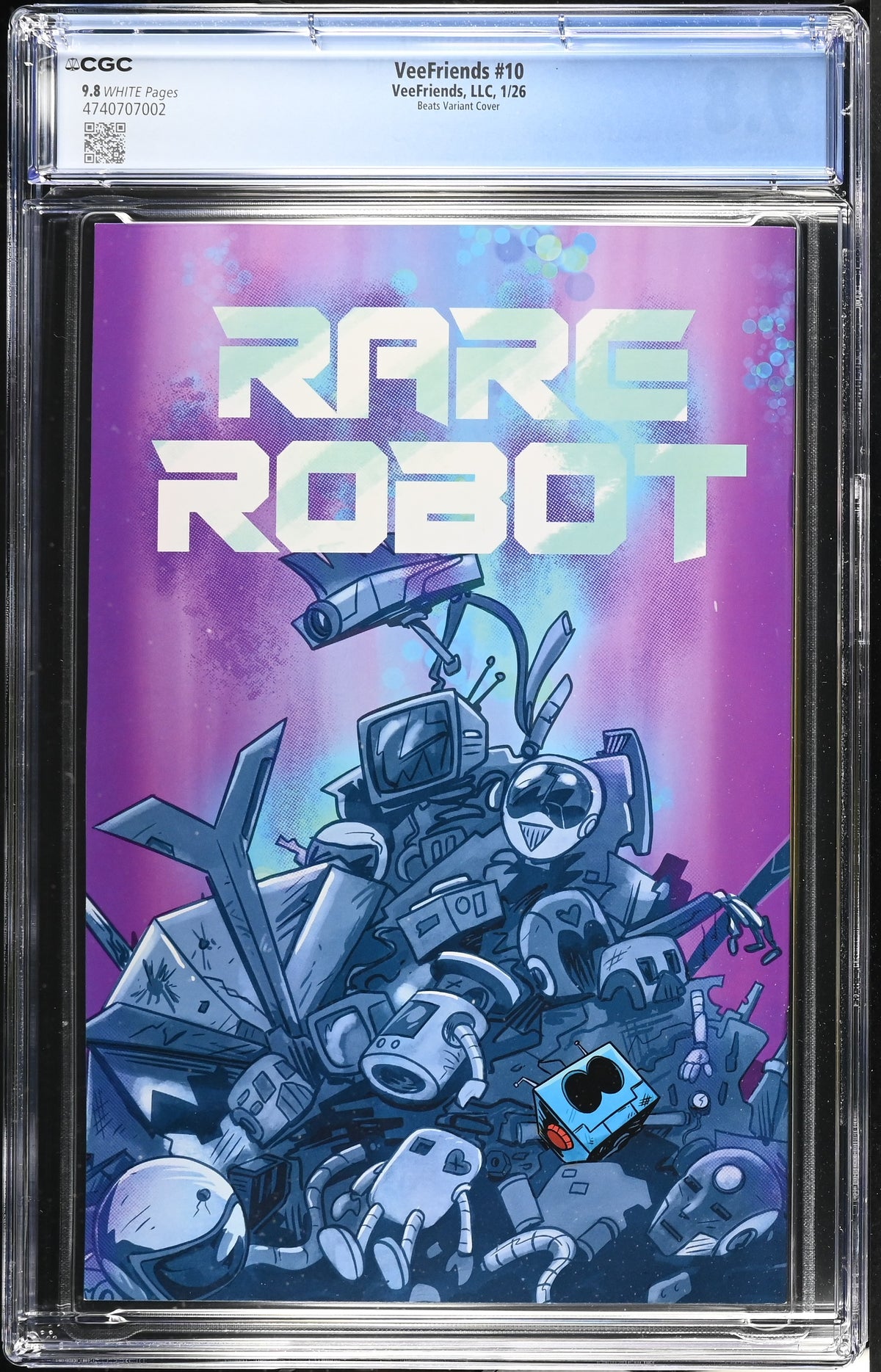 CGC Slab - 2026 VeeFriends #10 Rare Robot Cover B, Mad [9.8] back