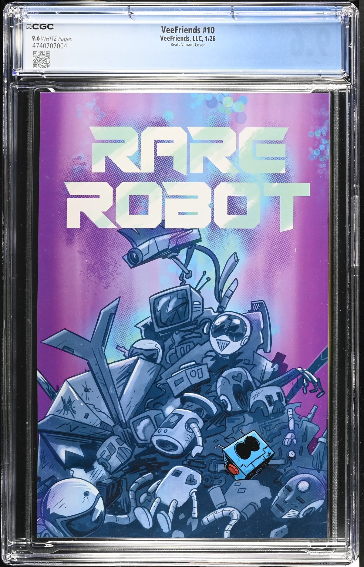 CGC Slab - 2026 VeeFriends #10 Rare Robot Cover B, Mad [9.6] back