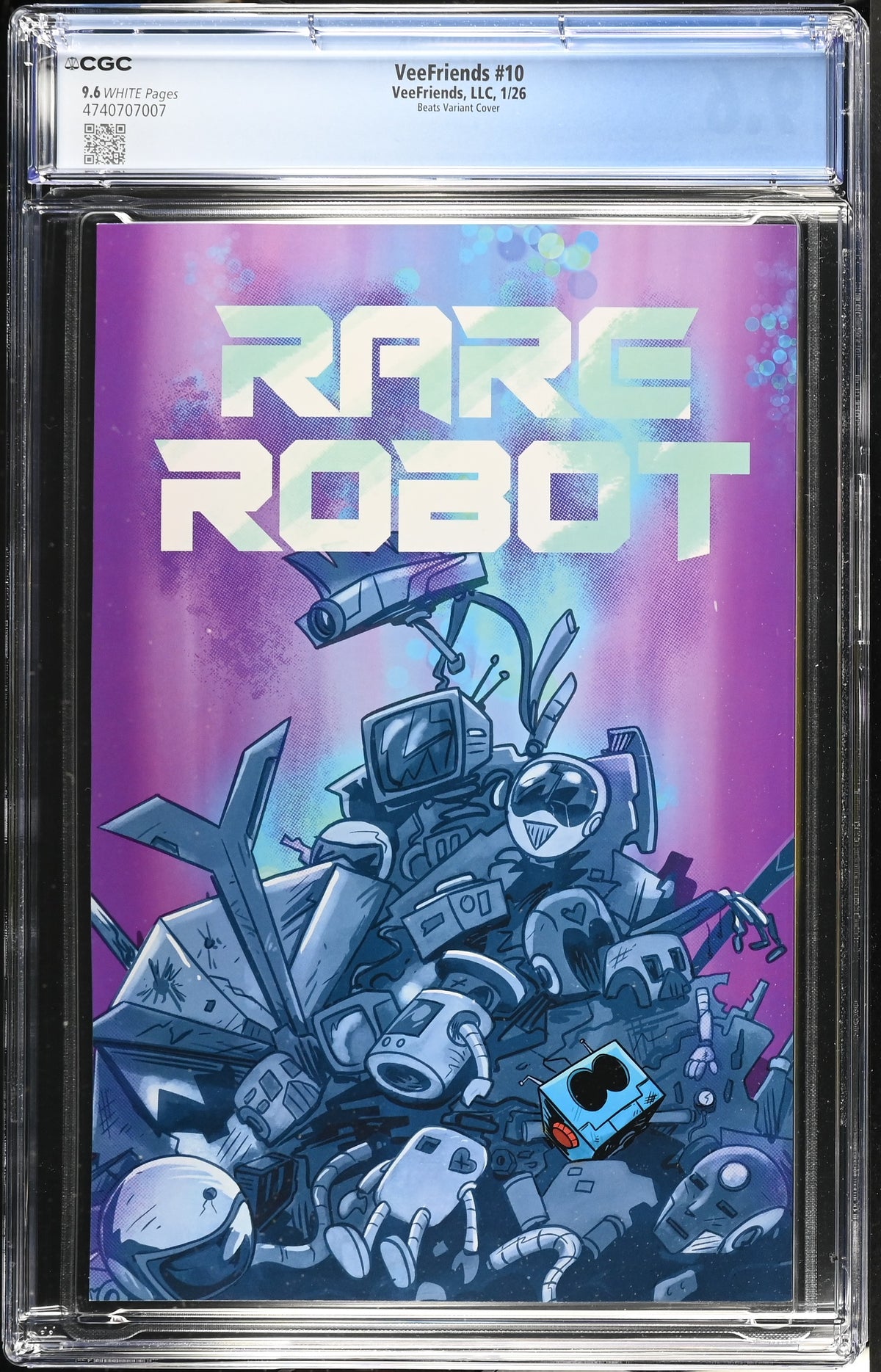 CGC Slab - 2026 VeeFriends #10 Rare Robot Cover B, Mad [9.6] back