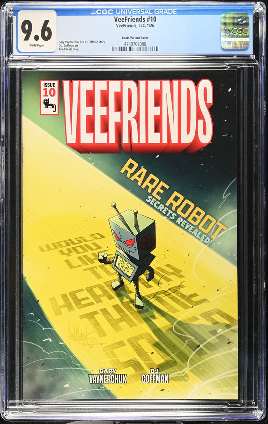 CGC Slab - 2026 VeeFriends #10 Rare Robot Cover B, Mad [9.6] front