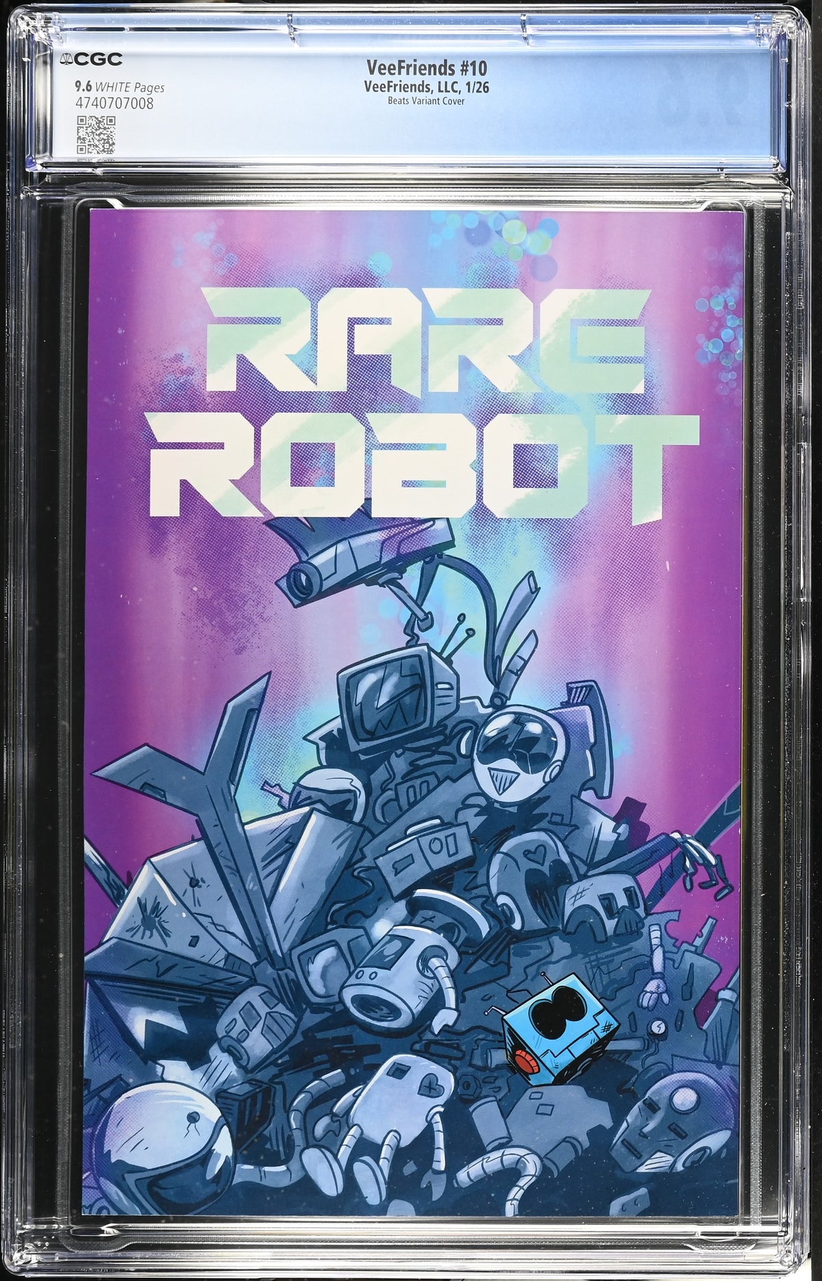 CGC Slab - 2026 VeeFriends #10 Rare Robot Cover B, Mad [9.6] back