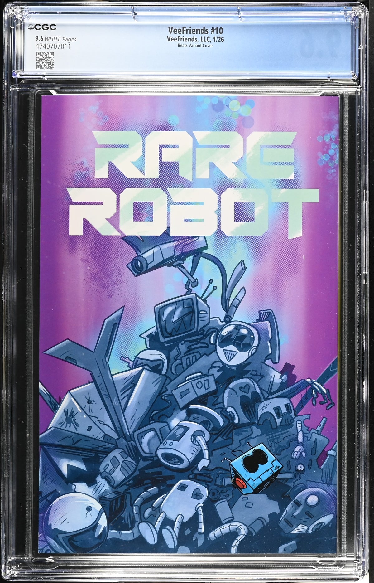CGC Slab - 2026 VeeFriends #10 Rare Robot Cover B, Mad [9.6] back