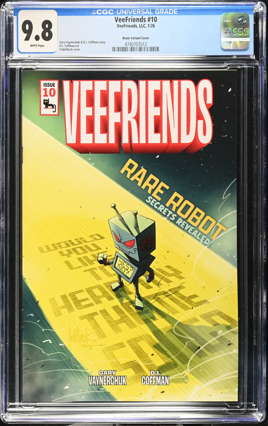 CGC Slab - 2026 VeeFriends #10 Rare Robot Cover B, Mad [9.8] front