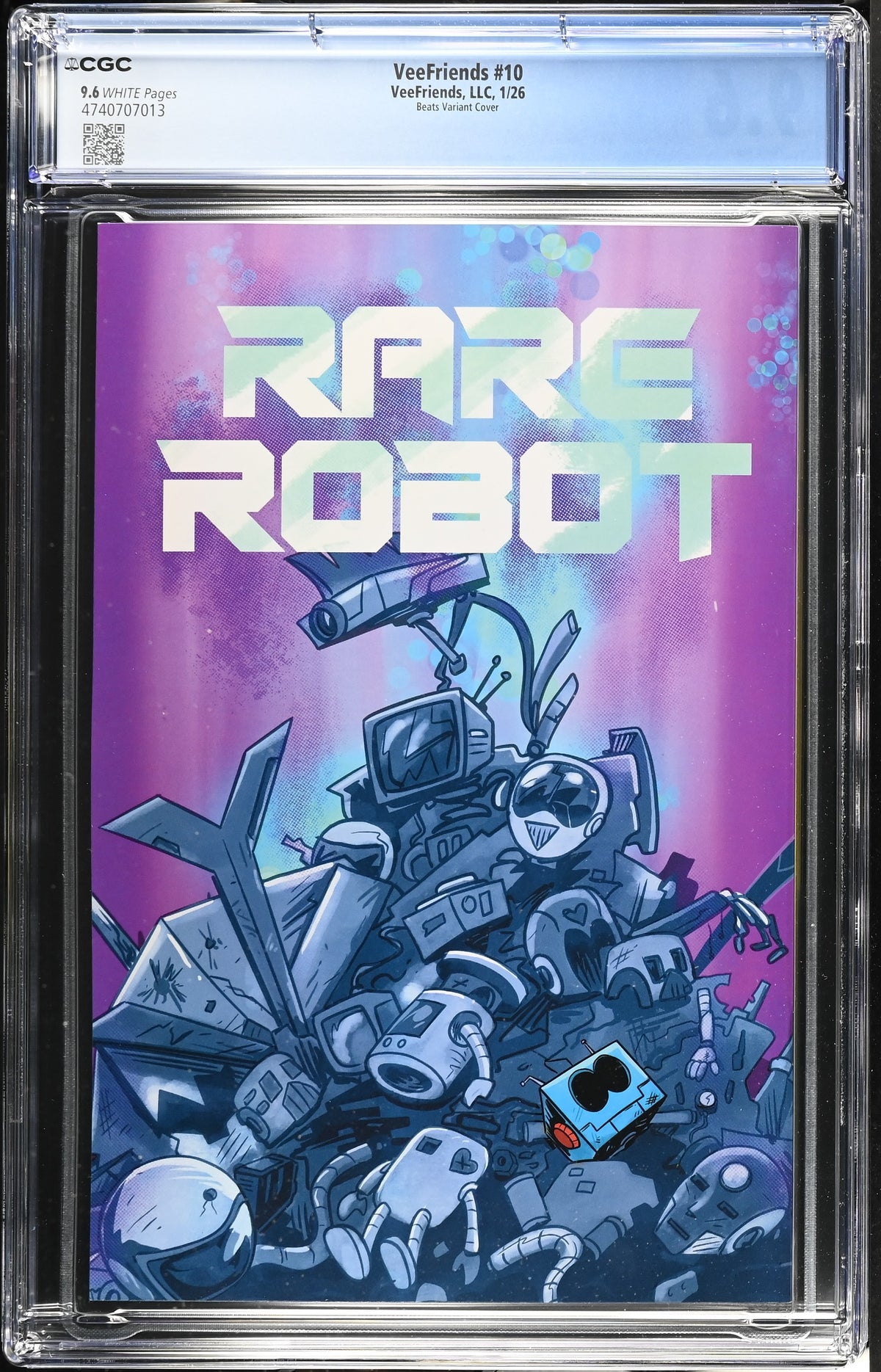 CGC Slab - 2026 VeeFriends #10 Rare Robot Cover B, Mad [9.6] back