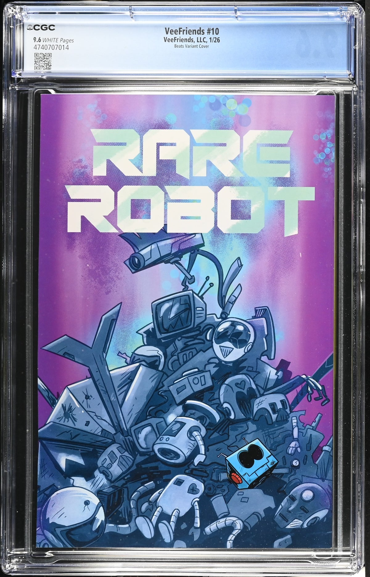 CGC Slab - 2026 VeeFriends #10 Rare Robot Cover B, Mad [9.6] back