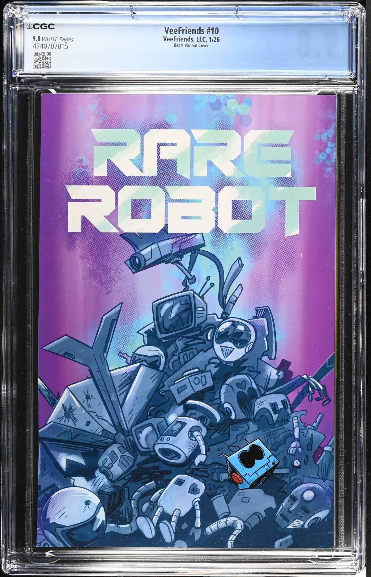 CGC Slab - 2026 VeeFriends #10 Rare Robot Cover B, Mad [9.8] back