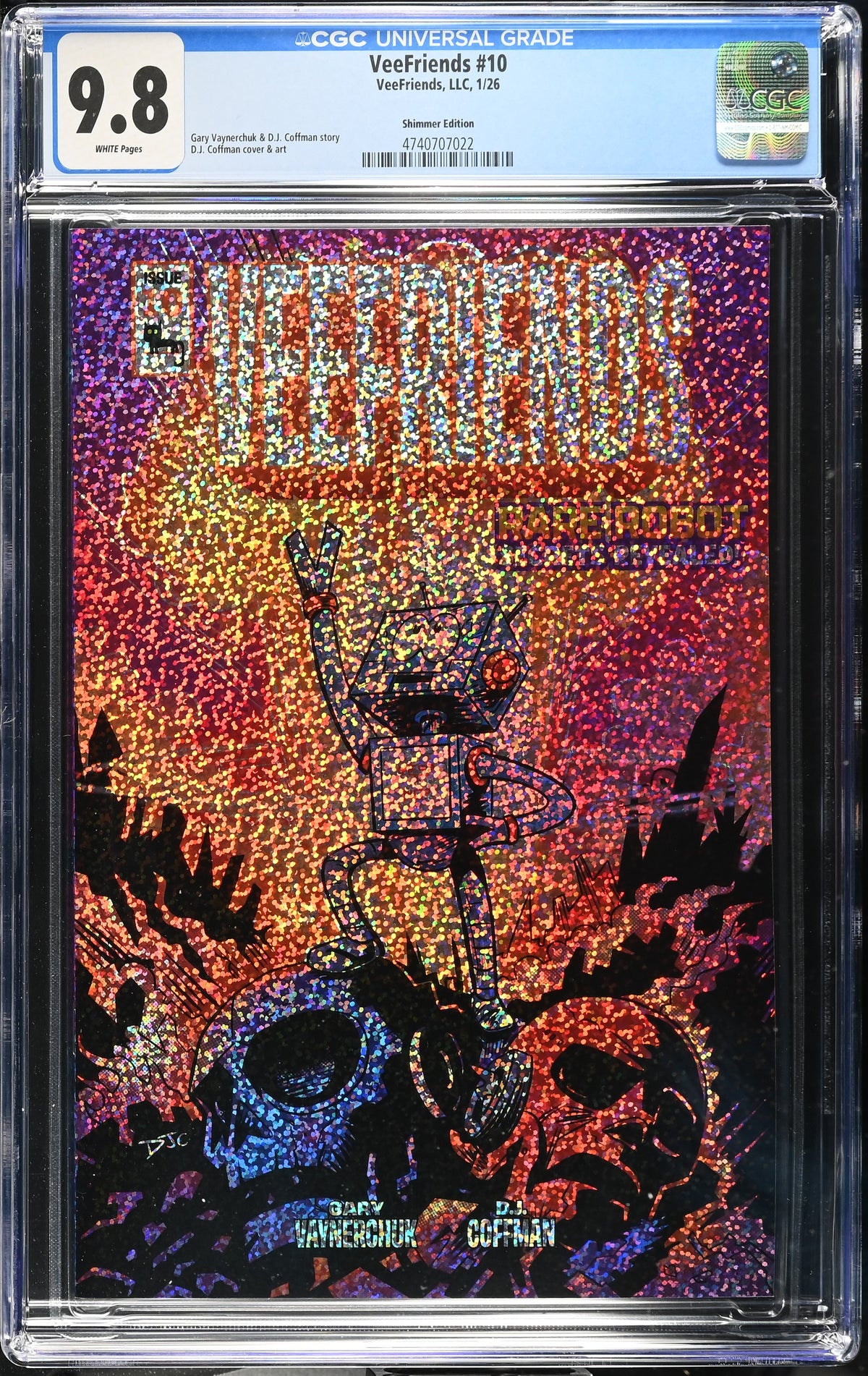 CGC Slab - 2026 VeeFriends #10 Rare Robot Shimmer /299 [9.8] front