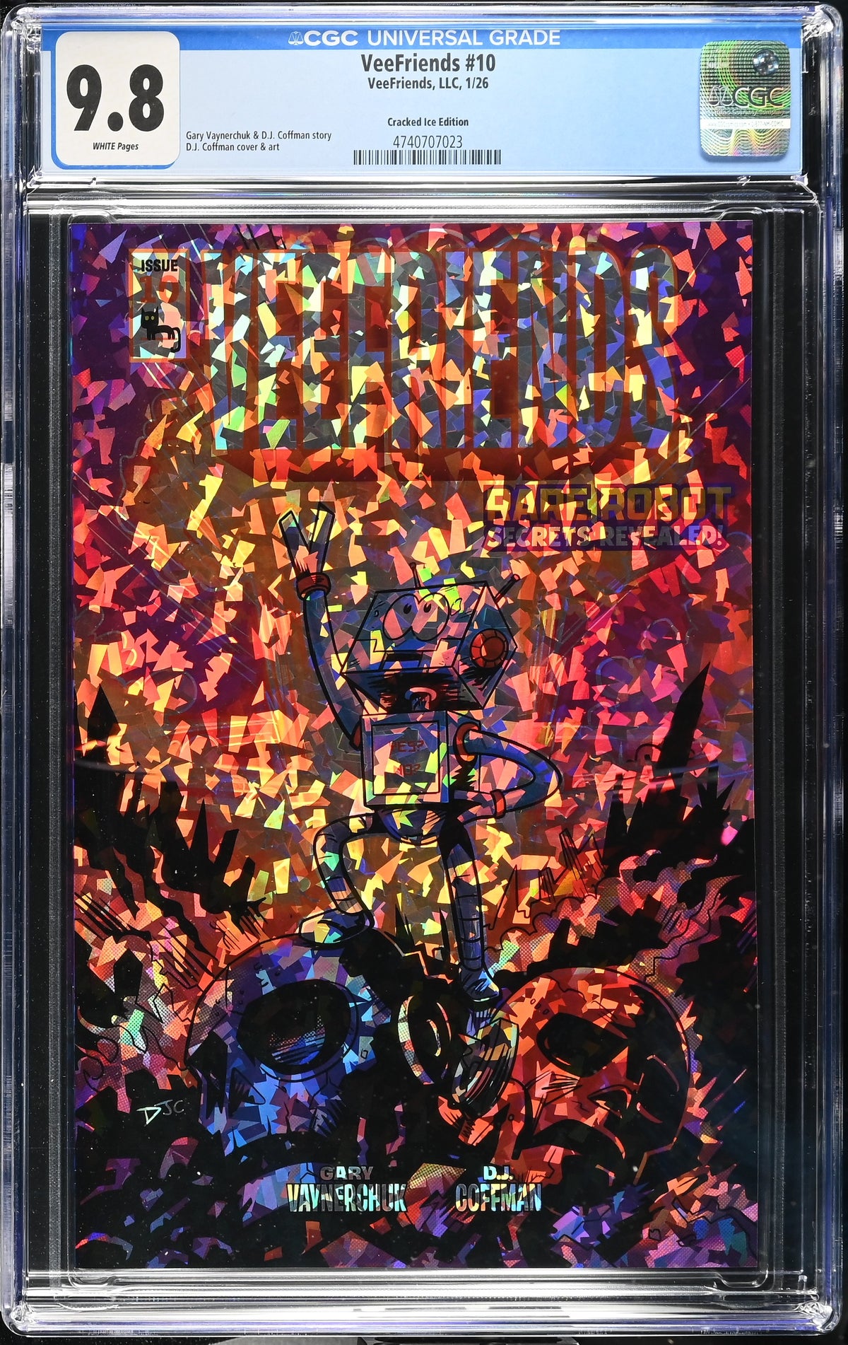 CGC Slab - 2026 VeeFriends #10 Rare Robot Cracked Ice /199 [9.8] front