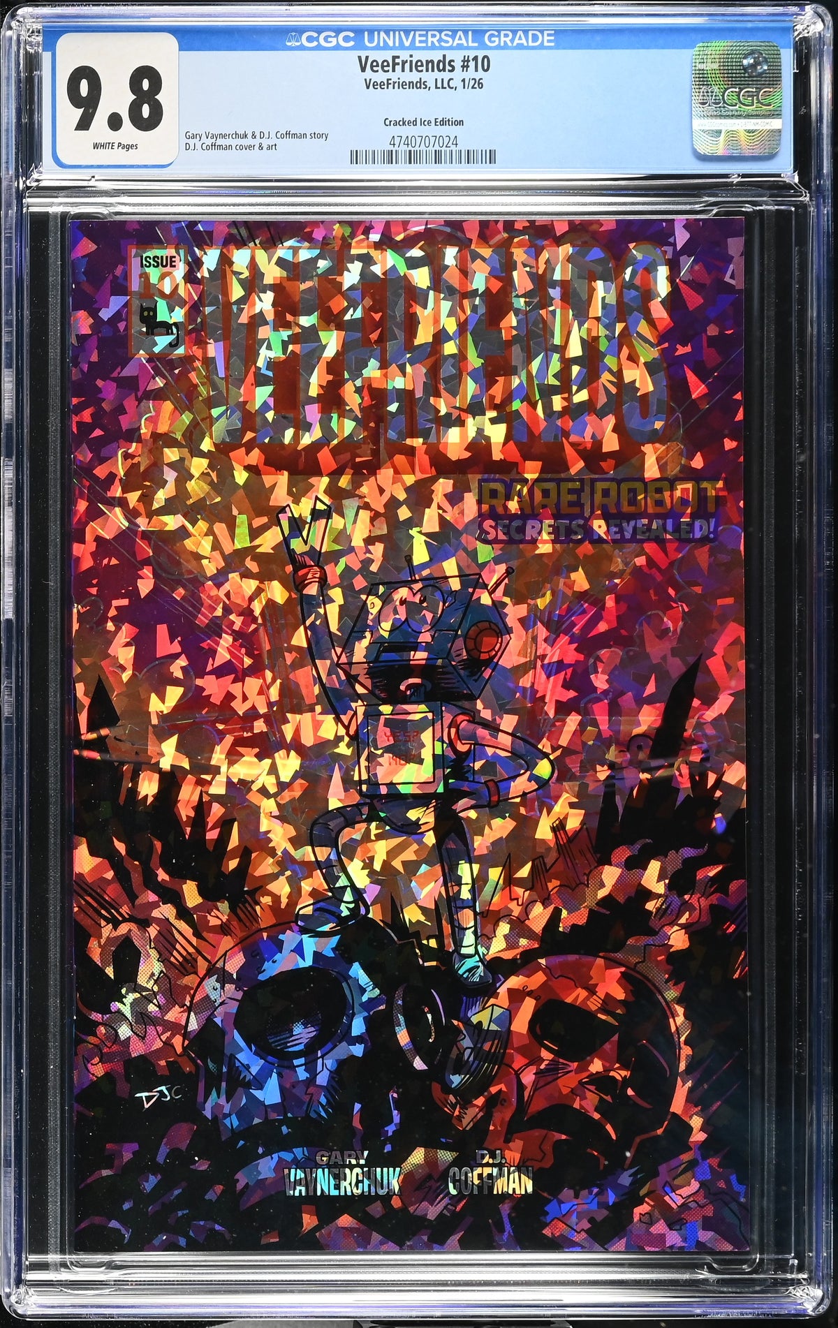 CGC Slab - 2026 VeeFriends #10 Rare Robot Cracked Ice /199 [9.8] front