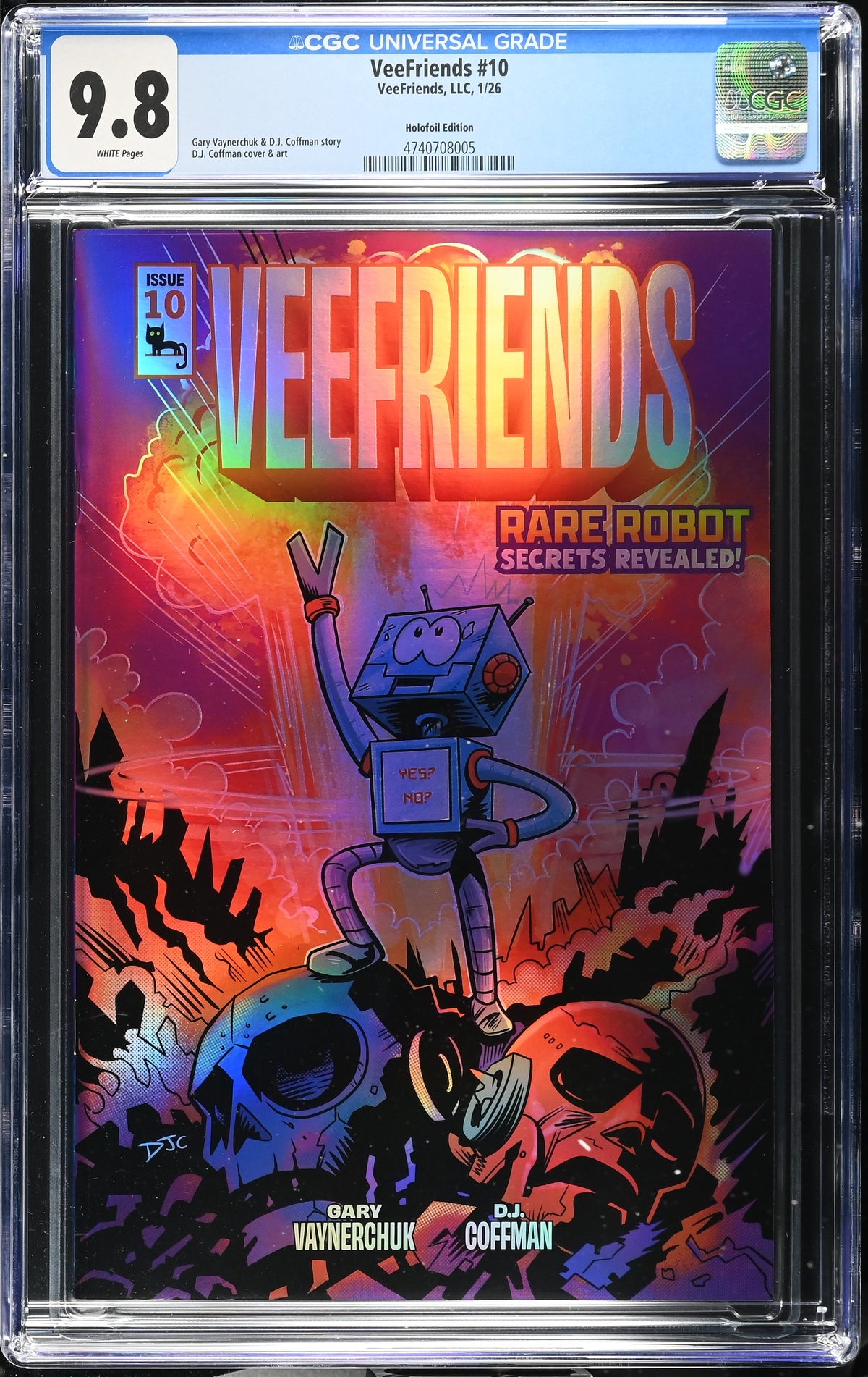CGC Slab - 2026 VeeFriends #10 Rare Robot Holofoil /99 [9.8] front