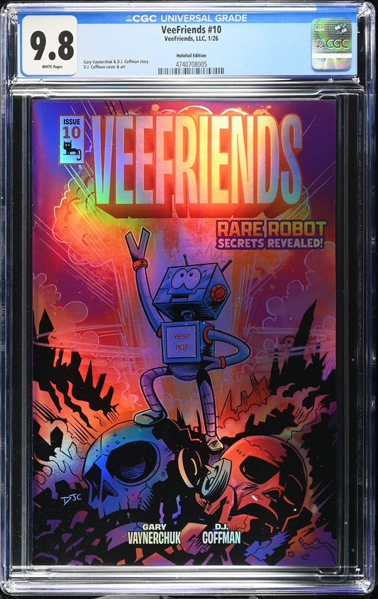 CGC Slab - 2026 VeeFriends #10 Rare Robot Holofoil /99 [9.8] front