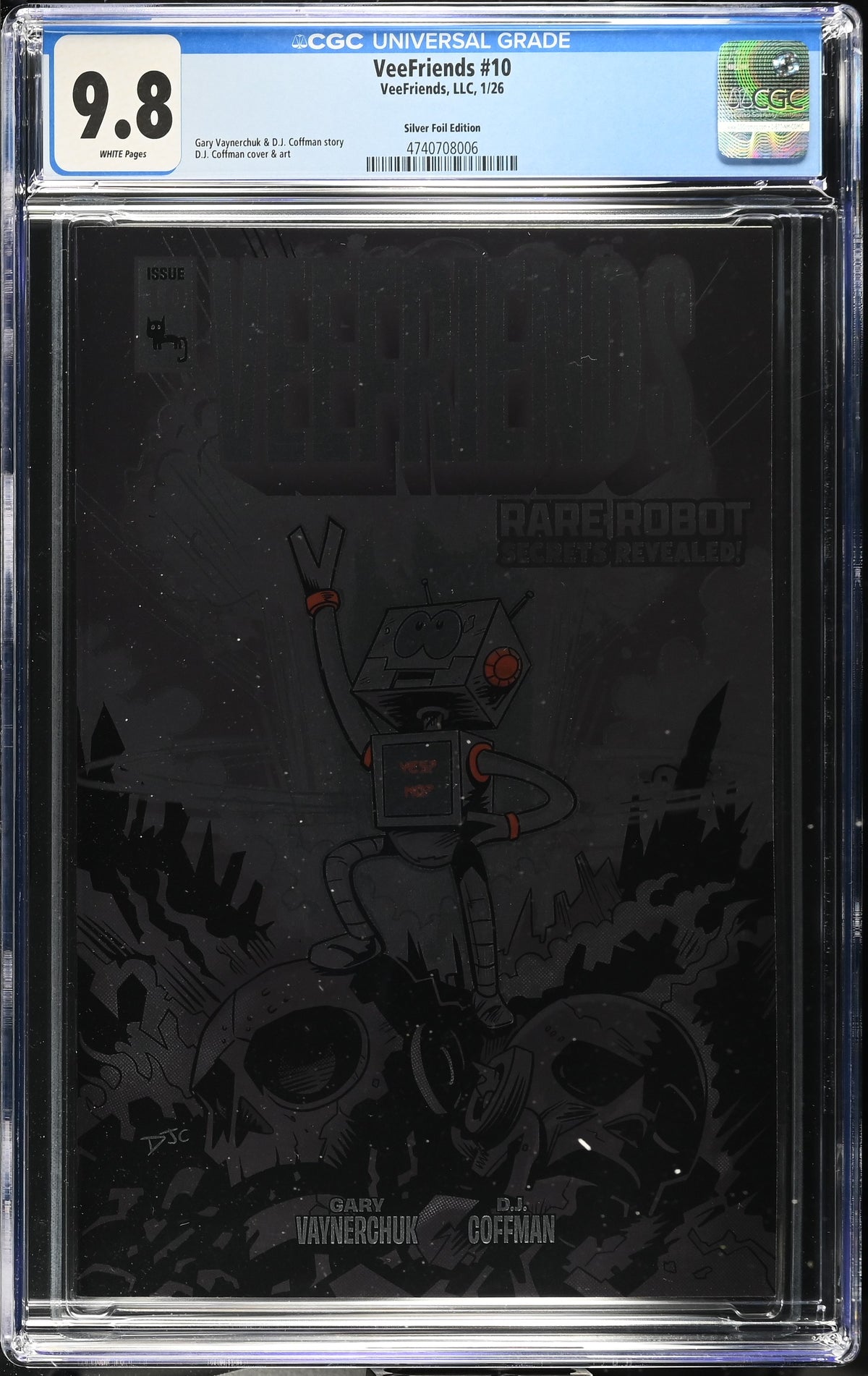 CGC Slab - 2026 VeeFriends #10 Rare Robot Silver /55 [9.8] front