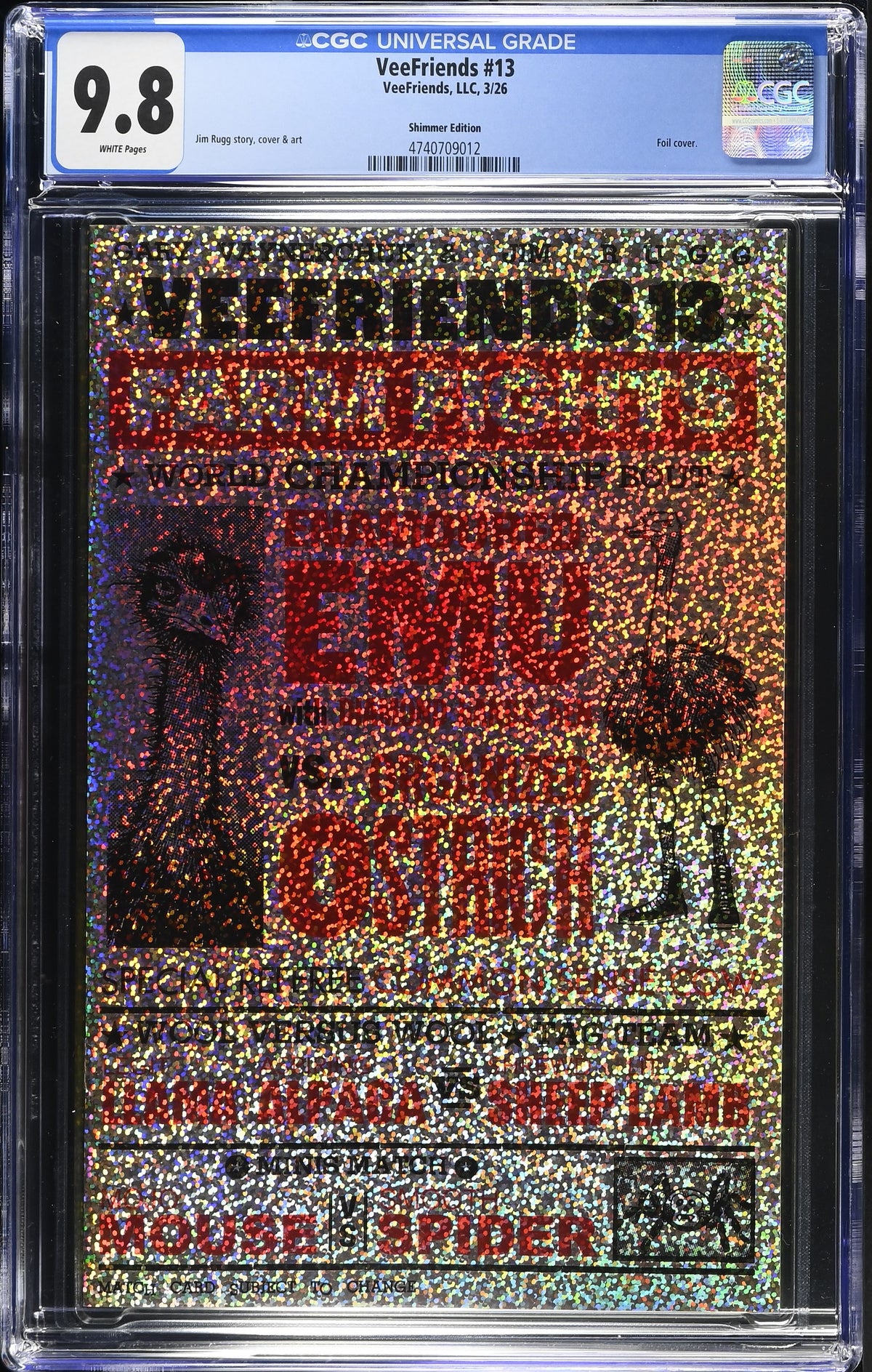 CGC Slab - 2026 VeeFriends #13 Farm Fights Shimmer /299 [9.8] front