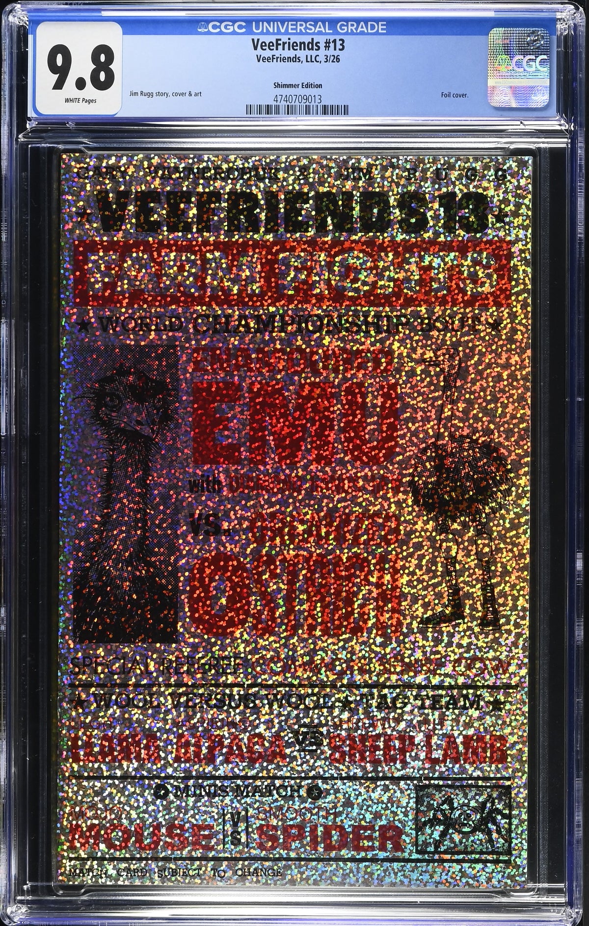 CGC Slab - 2026 VeeFriends #13 Farm Fights Shimmer /299 [9.8] front