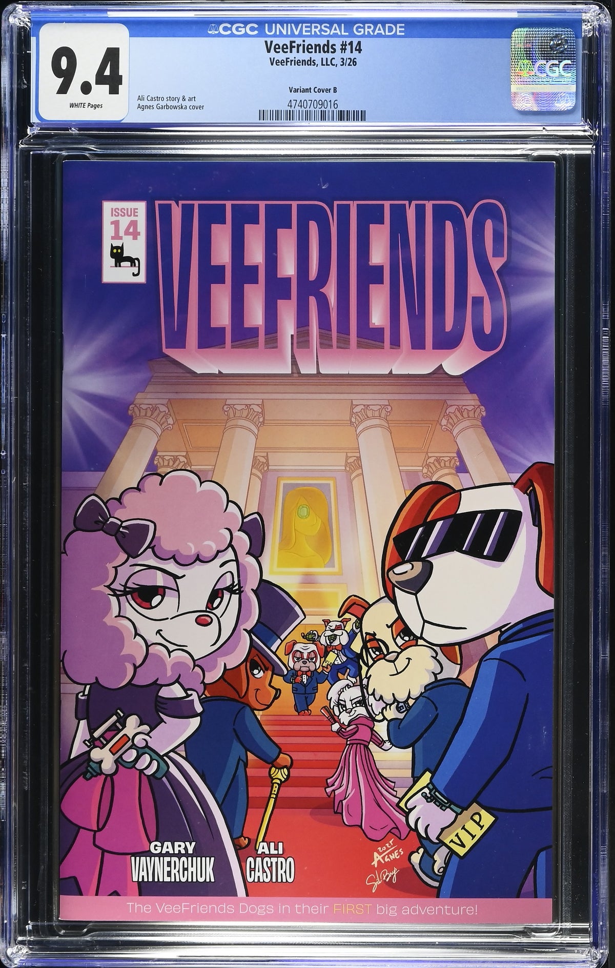 Front of VeeFriends Issue #14: Doggy Daycare, CGC 9.4, certification 4740709016