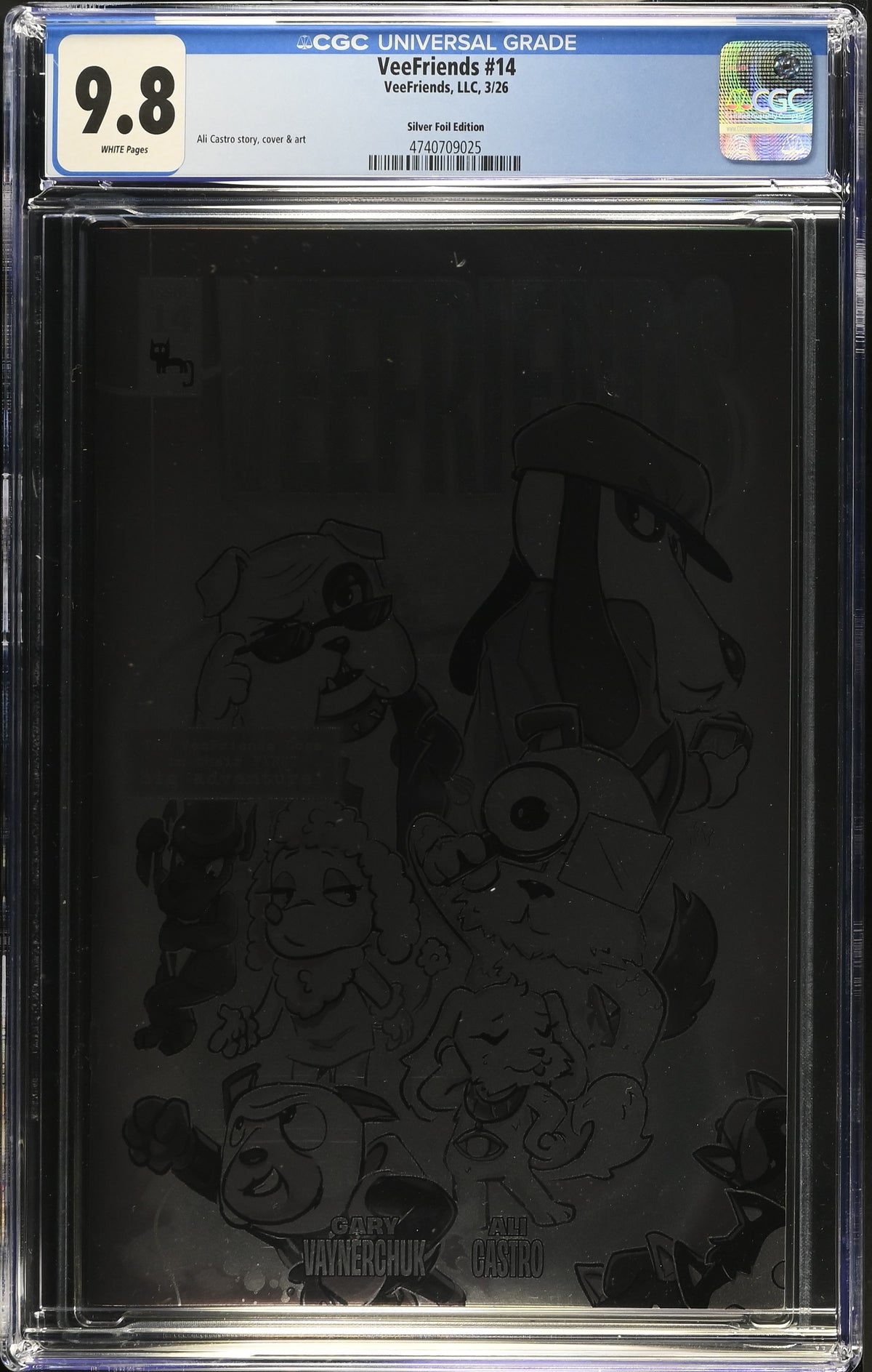 CGC Slab - 2026 VeeFriends #14 Doggy Daycare Silver /55 [9.8] front