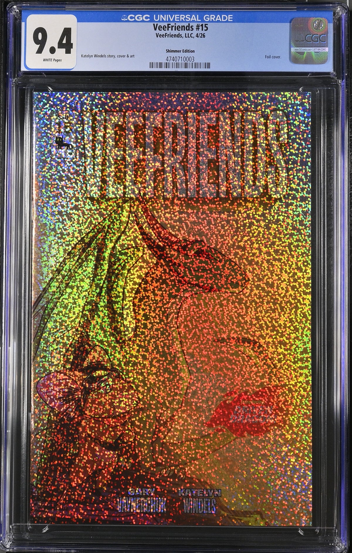 Front of VeeFriends Issue #15: Driven Dragon, CGC 9.4, certification 4740710003